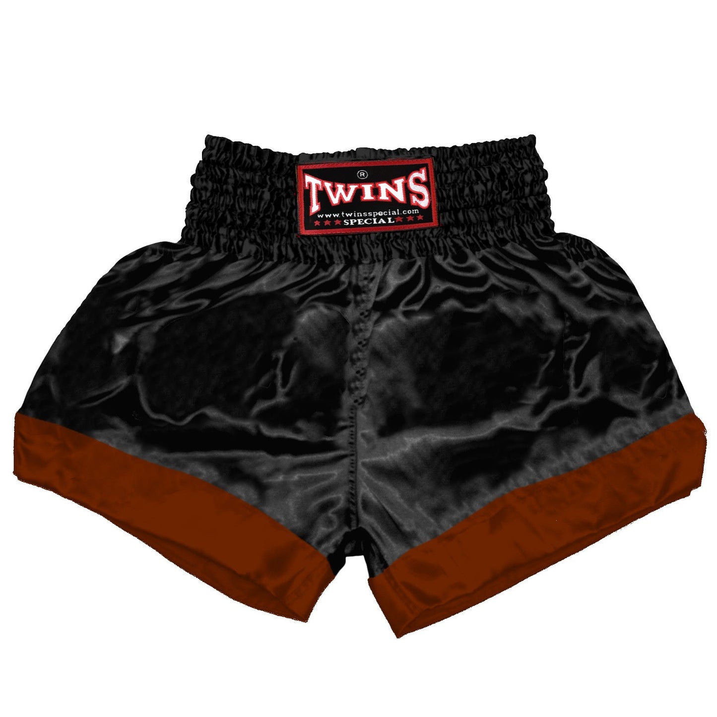 TWINS Muay Thai Shorts - Dual - Dark Colors - Leg Band - Maroon, Dark Brown, Green, Navy Blue, Purple - Legs - Black