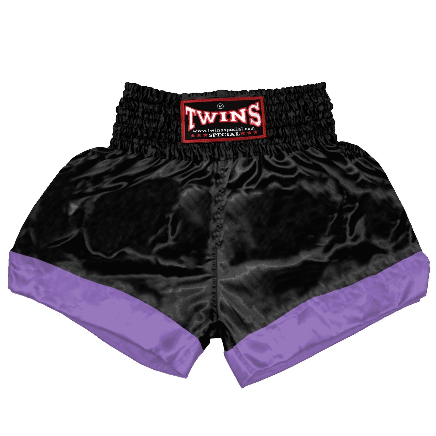 TWINS Muay Thai Shorts - Dual - Bold Colors - Leg Bands - Red, Brown, Green, Blue, Lavender - Legs - Black