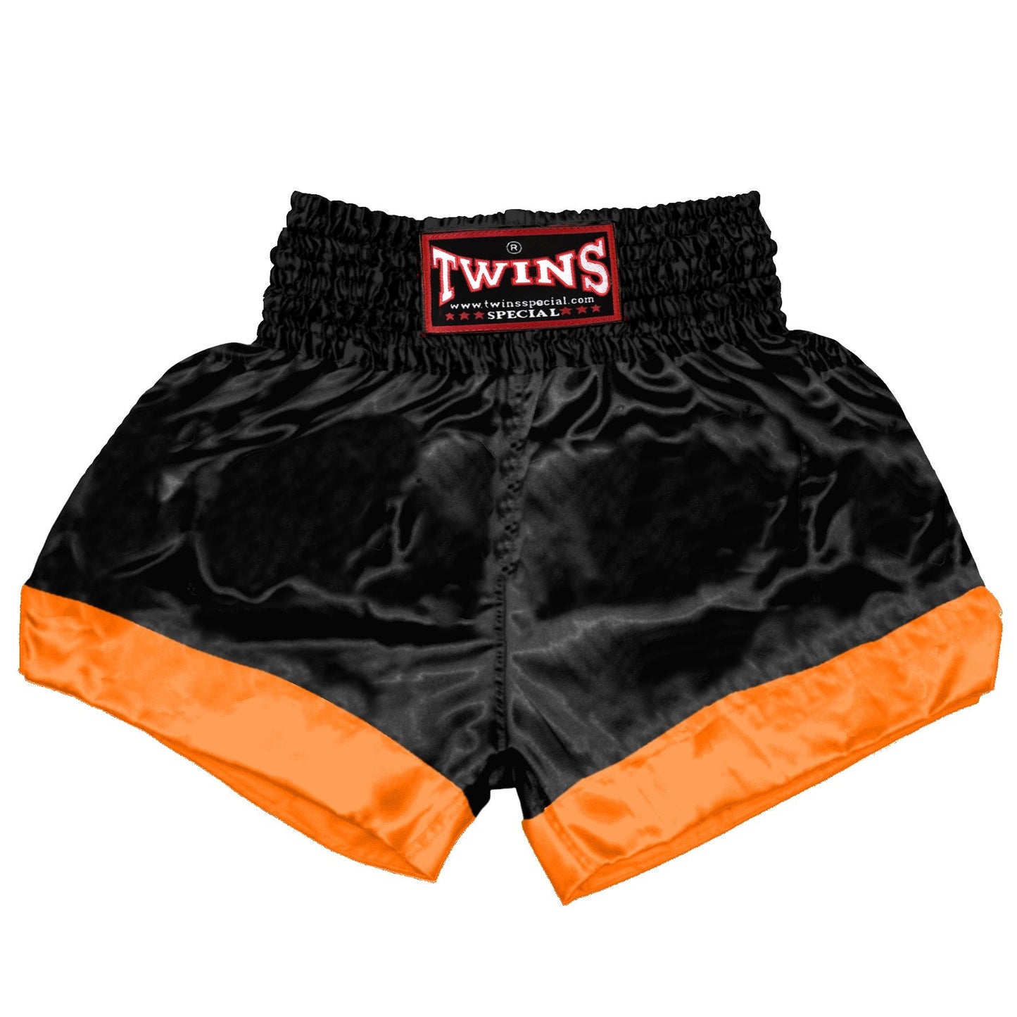 TWINS Muay Thai Shorts - Dual - Bright Colors - Leg Bands - Orange, Yellow, Olive, Light Blue, Pink - Legs - Black