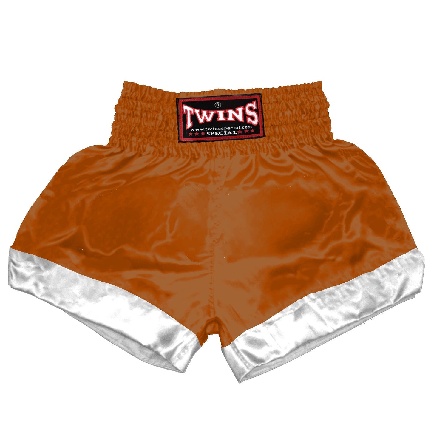 TWINS Muay Thai Shorts - Dual - Bold Colors - Leg Bands - White - Legs - Red, Brown, Green, Blue, Lavender