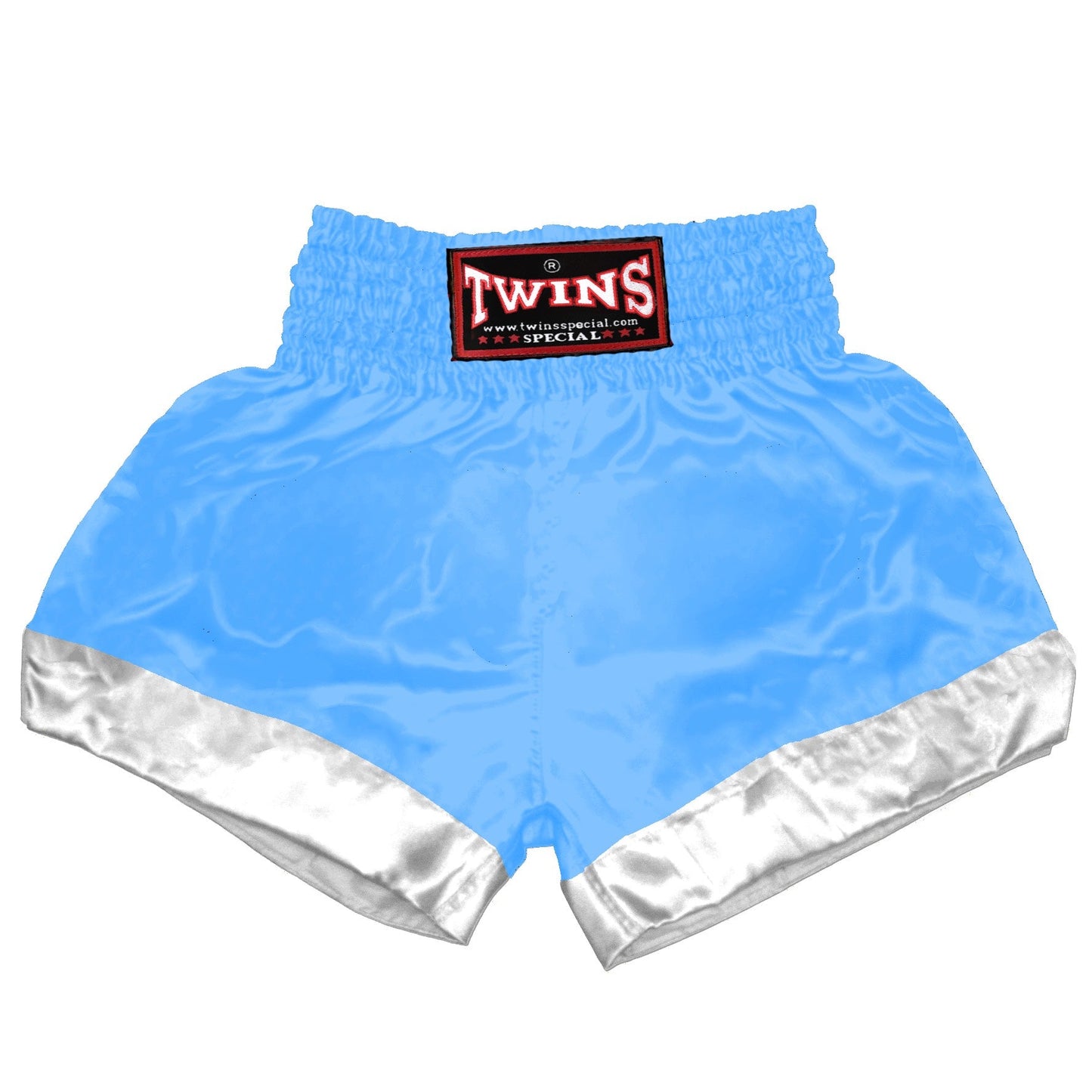 TWINS Muay Thai Shorts - Dual - Bright Colors - Leg Bands - White - Legs - Orange, Yellow, Olive, Light Blue, Pink