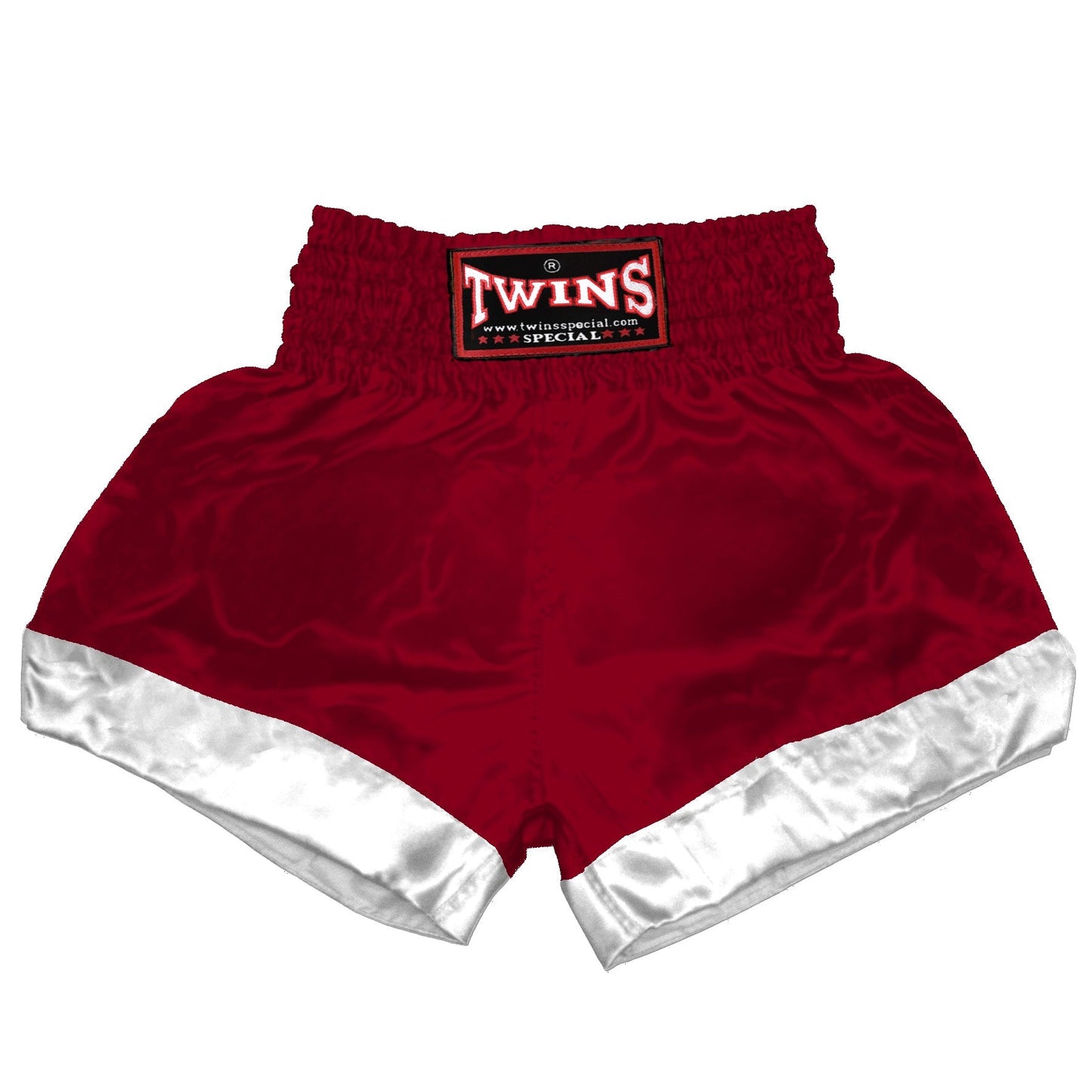 TWINS Muay Thai Shorts - Dual - Dark Colors - Leg Band - White - Legs - Maroon, Dark Brown, Green, Navy Blue, Purple