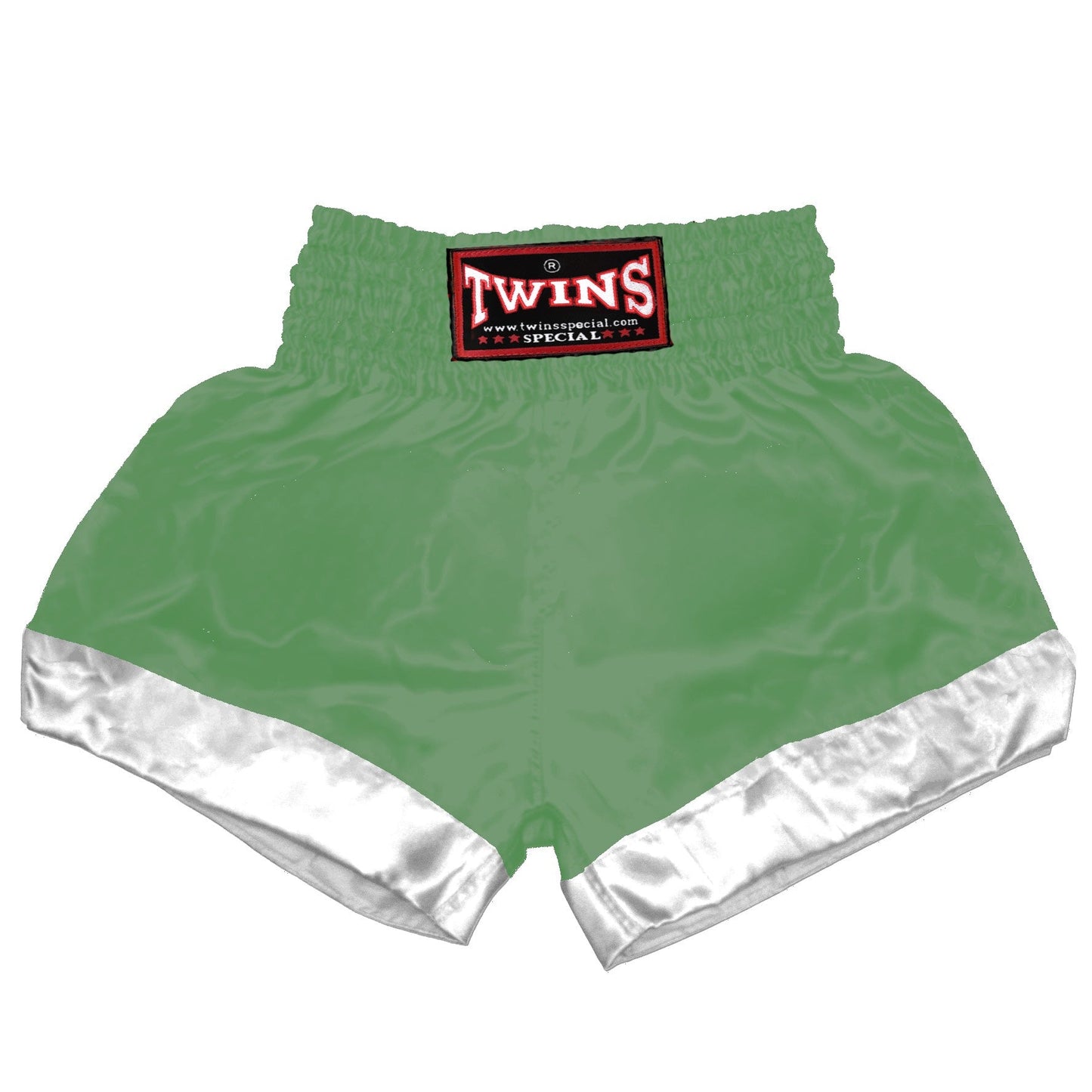 TWINS Muay Thai Shorts - Dual - Bright Colors - Leg Bands - White - Legs - Orange, Yellow, Olive, Light Blue, Pink