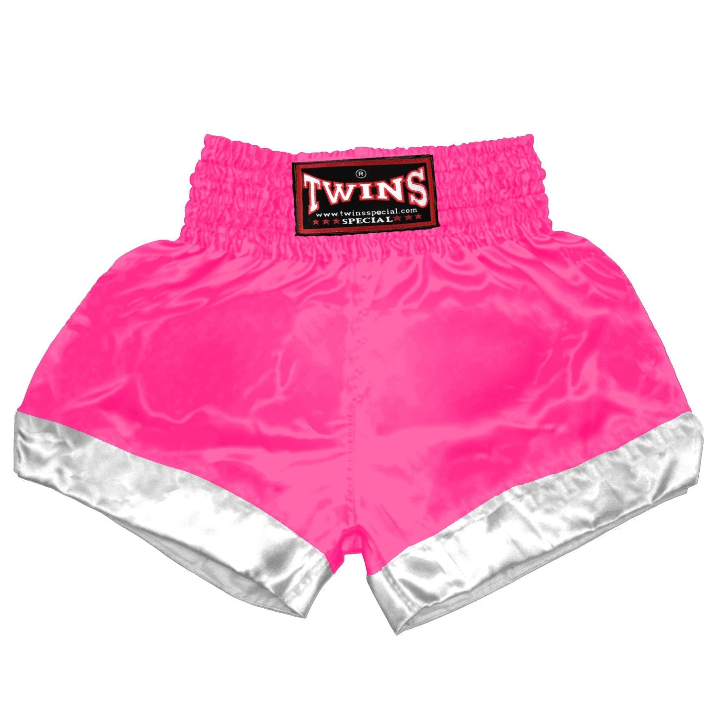 TWINS Muay Thai Shorts - Dual - Bright Colors - Leg Bands - White - Legs - Orange, Yellow, Olive, Light Blue, Pink