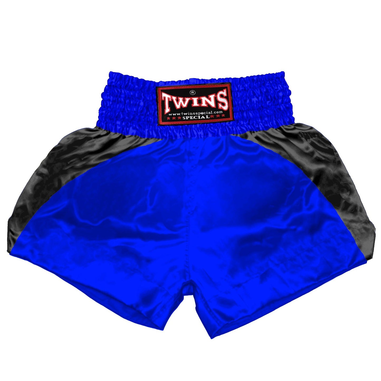 TWINS Muay Thai Shorts - Dual - Bold Colors - Reverse Curve- Black - Legs - Red, Brown, Green, Blue, Lavender