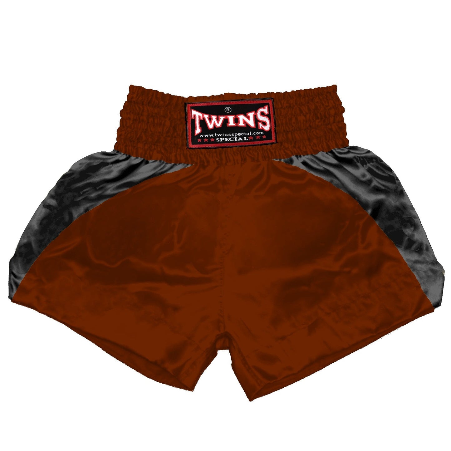 TWINS Muay Thai Shorts - Dual - Dark Colors - Reverse Curve - Black - Legs - Maroon, Dark Brown, Green, Navy Blue, Purple