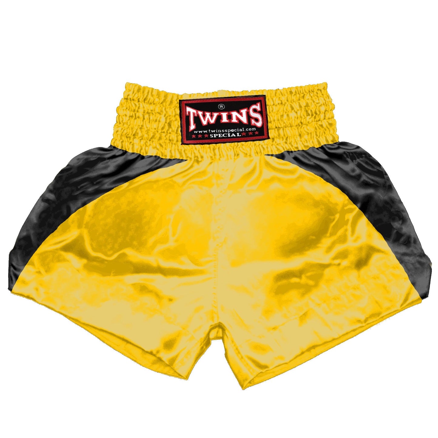 TWINS Muay Thai Shorts - Dual - Classic Tones - Reverse Curve - Black - Legs - Grey, White, Gold, Silver