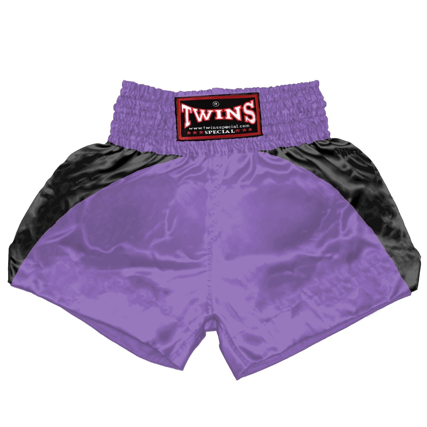 TWINS Muay Thai Shorts - Dual - Bold Colors - Reverse Curve- Black - Legs - Red, Brown, Green, Blue, Lavender