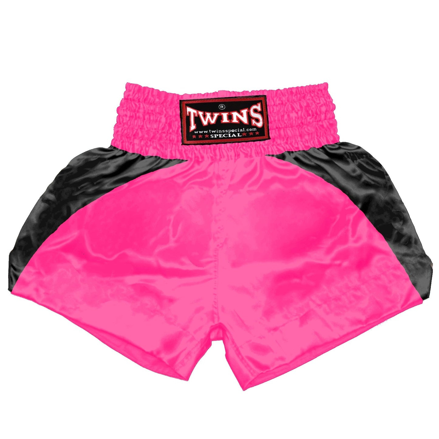 TWINS Muay Thai Shorts - Dual - Bright Colors - Reverse Curve - Black - Legs - Orange, Yellow, Olive, Light Blue, Pink