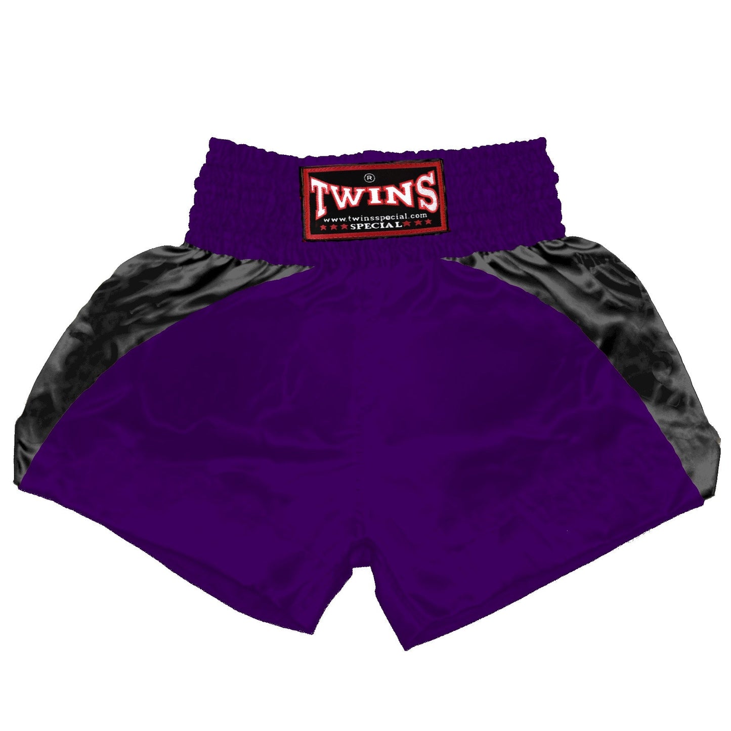 TWINS Muay Thai Shorts - Dual - Dark Colors - Reverse Curve - Black - Legs - Maroon, Dark Brown, Green, Navy Blue, Purple