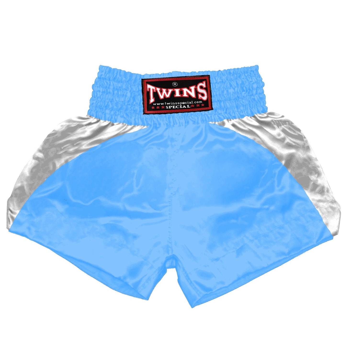 TWINS Muay Thai Shorts - Dual - Bright Colors - Reverse Curve - White - Legs - Orange, Yellow, Olive, Light Blue, Pink