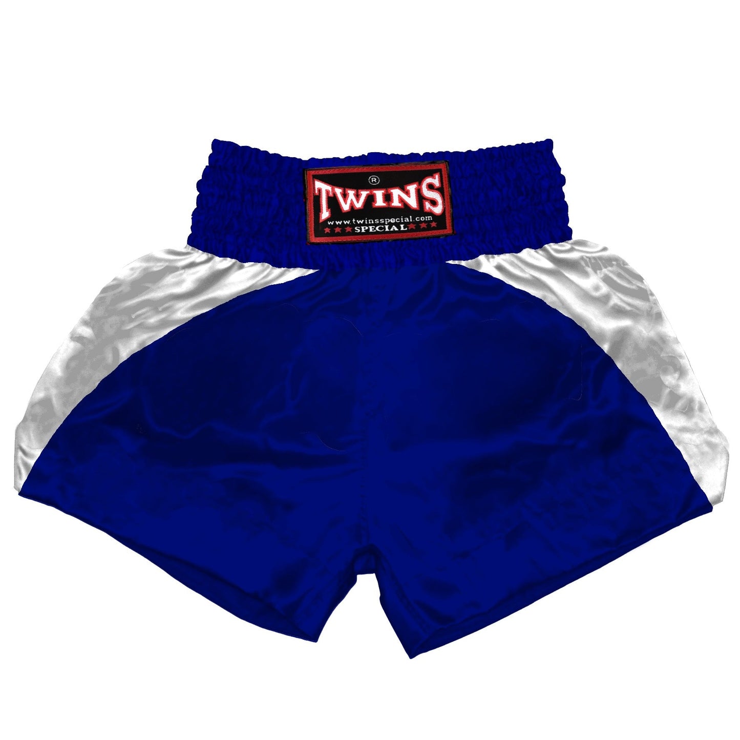 TWINS Muay Thai Shorts - Dual - Dark Colors - Reverse Curve - White - Legs - Maroon, Dark Brown, Green, Navy Blue, Purple