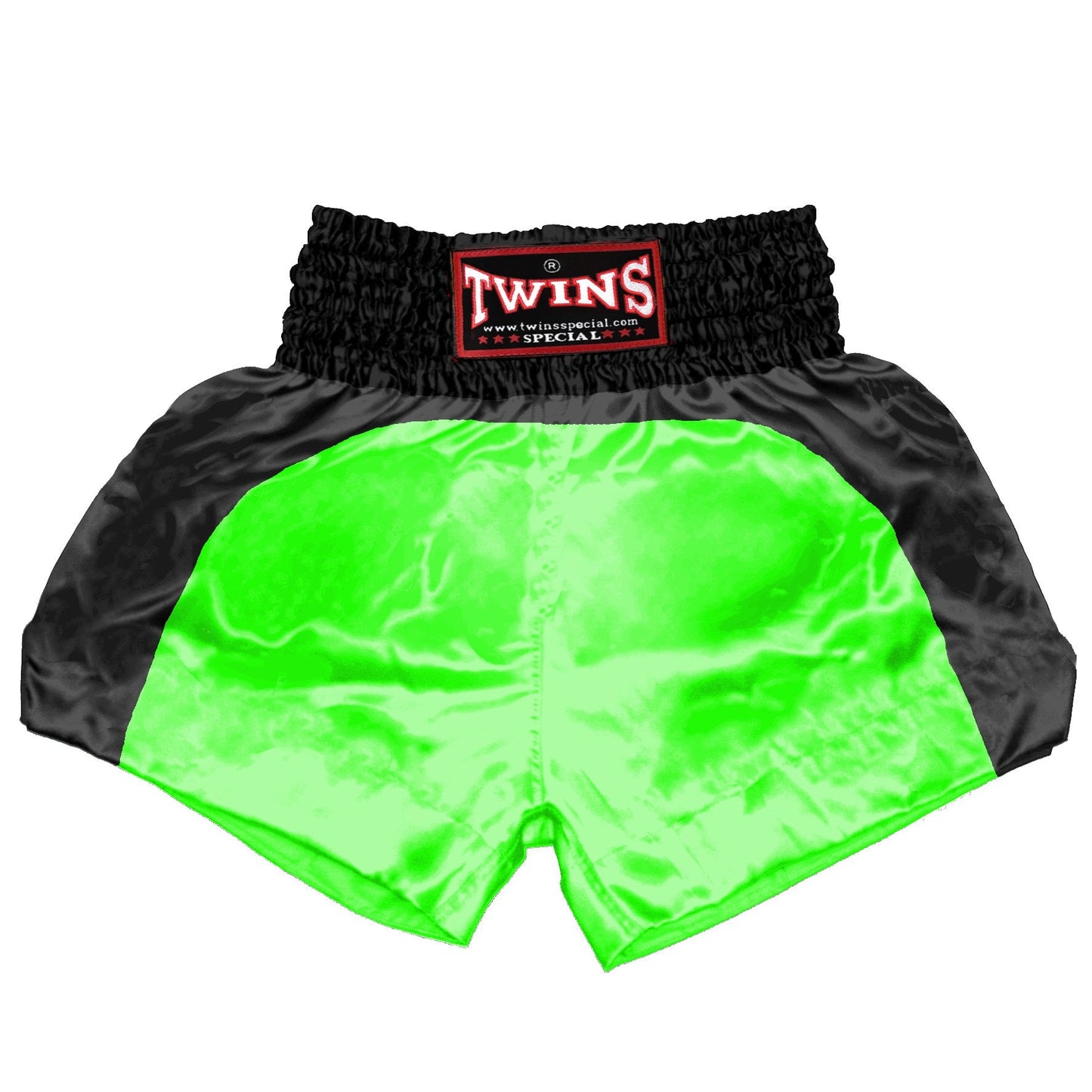 TWINS Muay Thai Shorts - Dual - Bold Colors - Arch - Black - Legs - Red, Brown, Green, Blue, Lavender