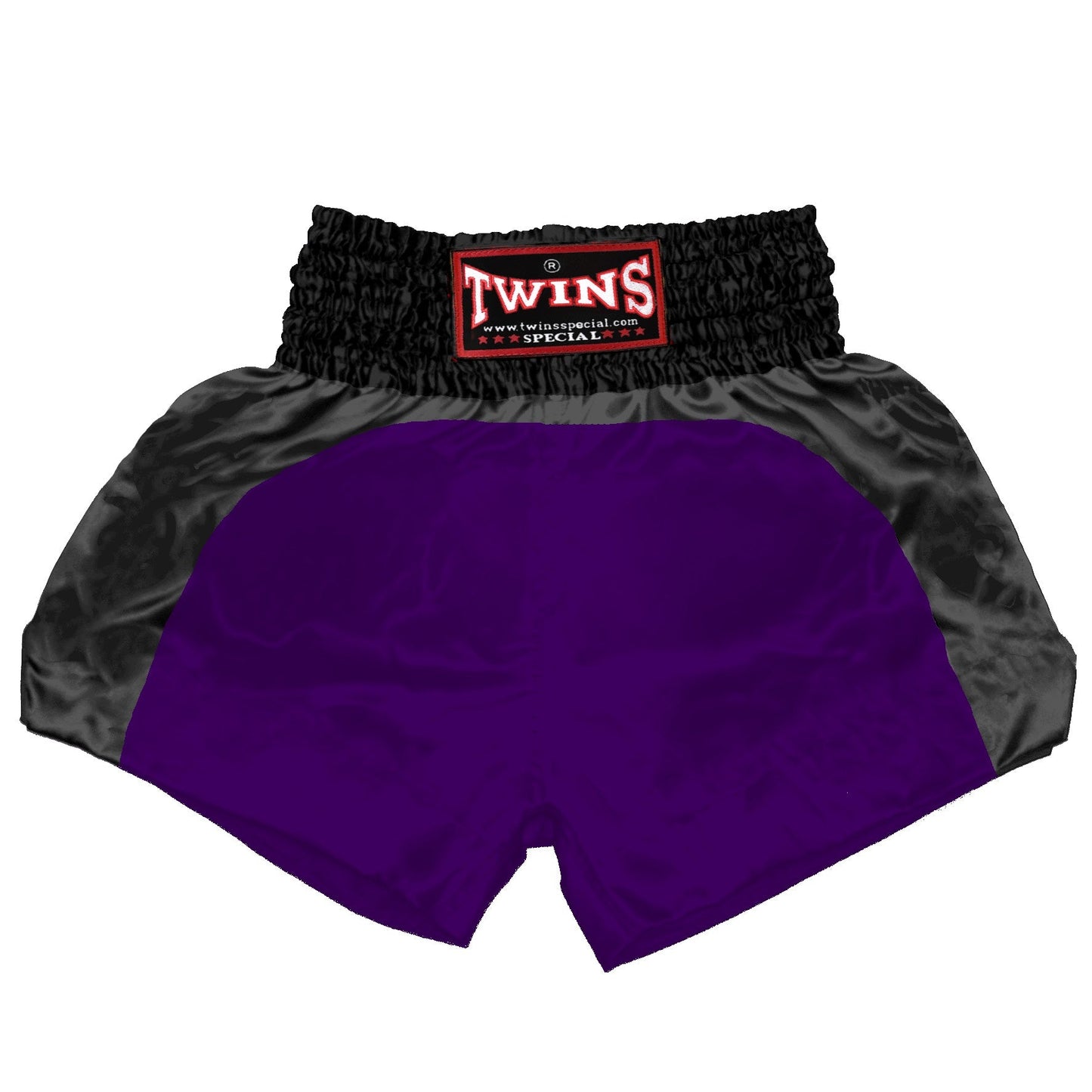 TWINS Muay Thai Shorts - Dual - Dark Colors - Arch - Black - Legs - Maroon, Dark Brown, Green, Navy Blue, Purple