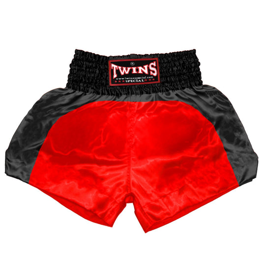 TWINS Muay Thai Shorts - Dual - Bold Colors - Arch - Black - Legs - Red, Brown, Green, Blue, Lavender