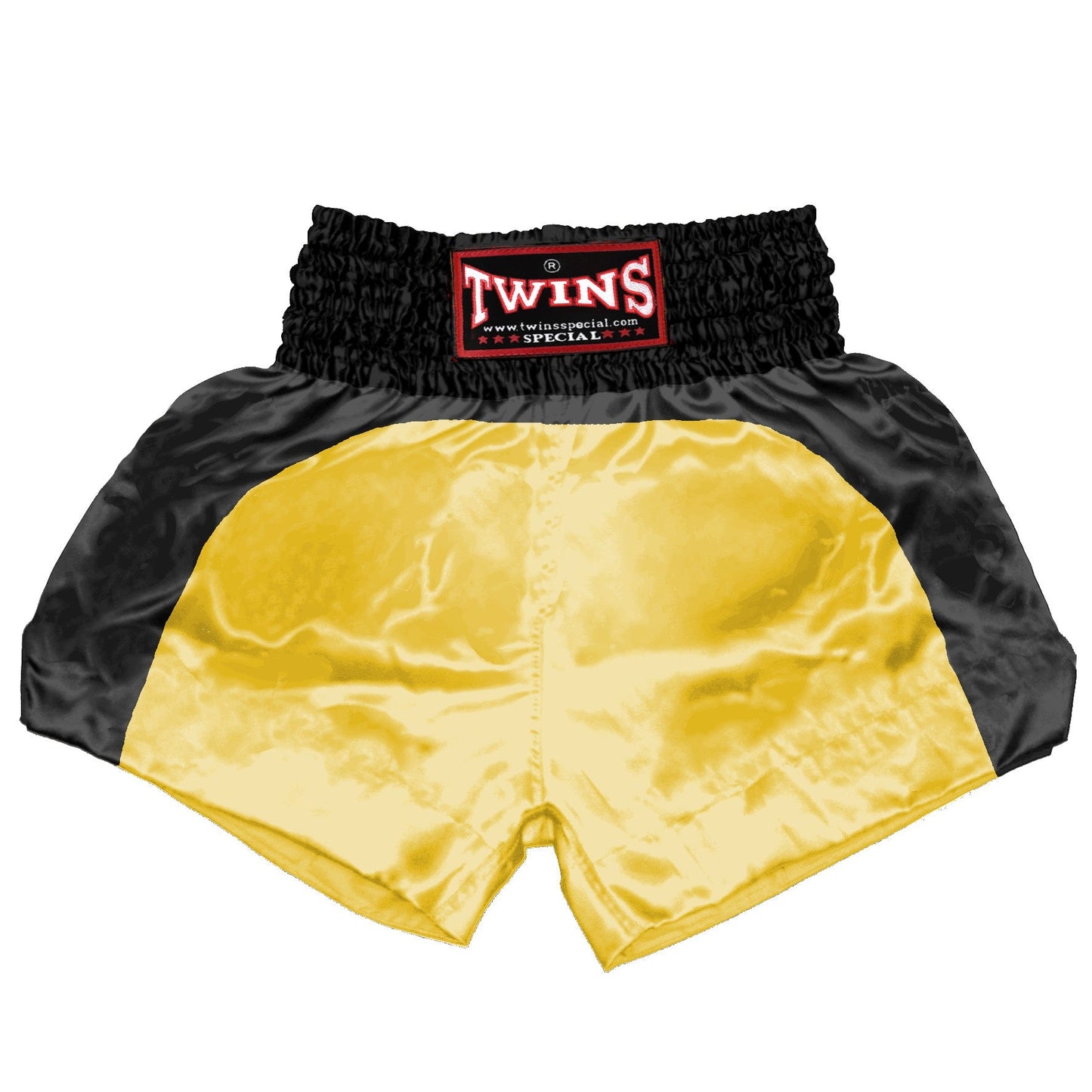 TWINS Muay Thai Shorts - Dual - Bright Colors - Arch - Black - Legs - Orange, Yellow, Olive, Light Blue, Pink