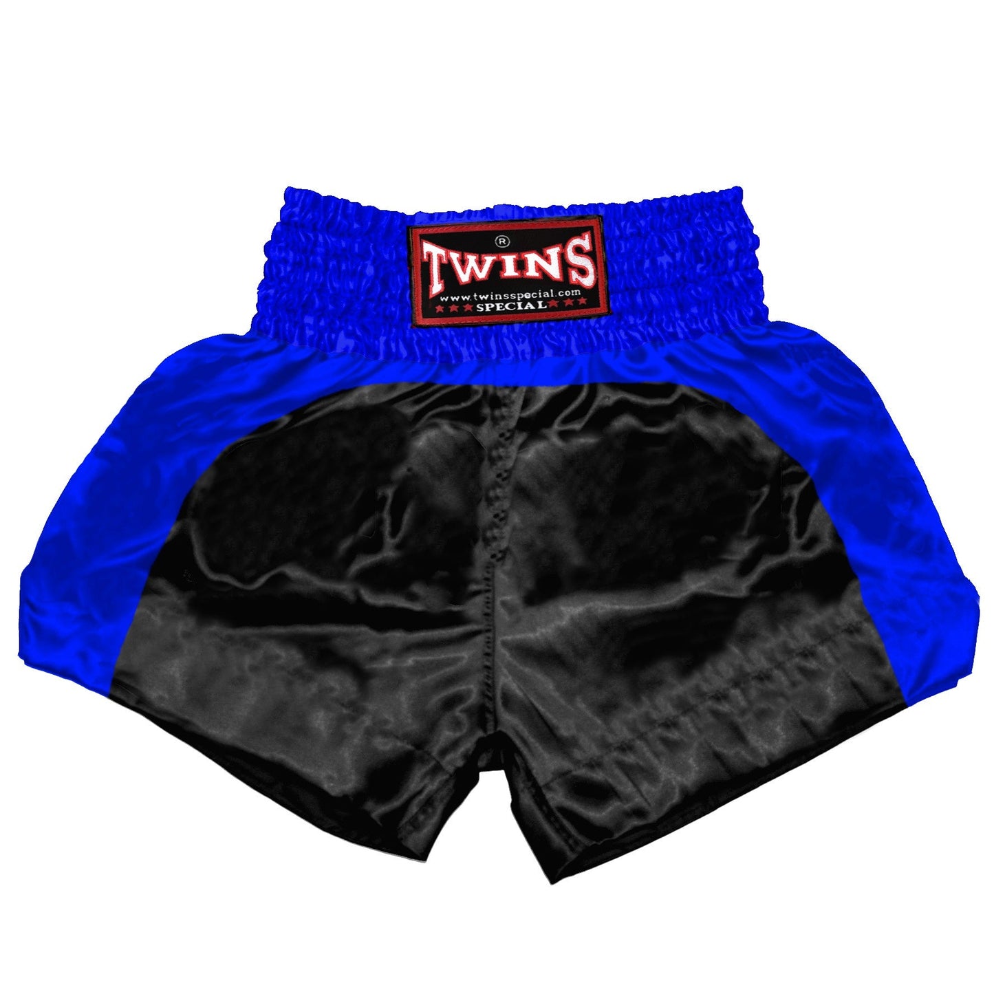 TWINS Muay Thai Shorts - Dual - Bold Colors - Arch - Red, Brown, Green, Blue, Lavender - Legs - Black