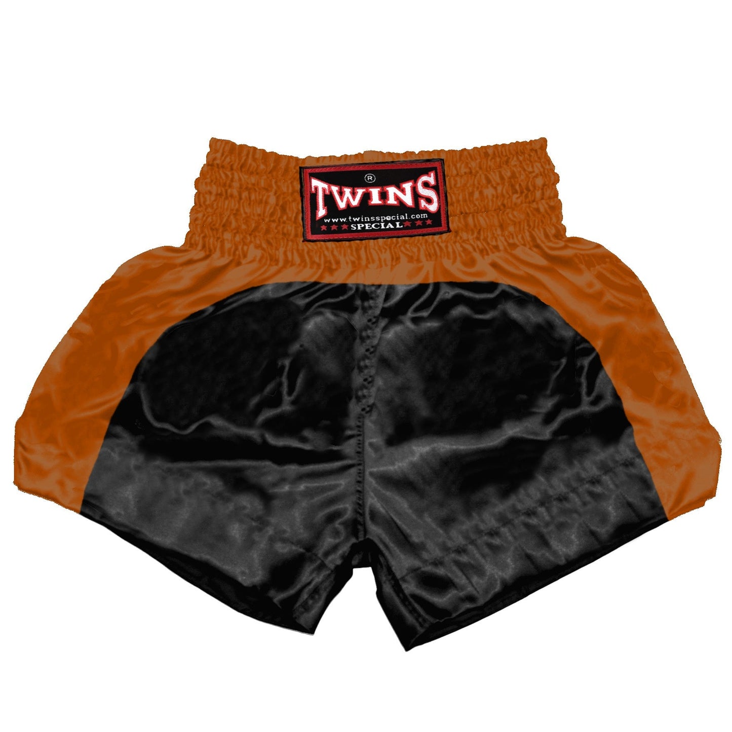 TWINS Muay Thai Shorts - Dual - Bold Colors - Arch - Red, Brown, Green, Blue, Lavender - Legs - Black