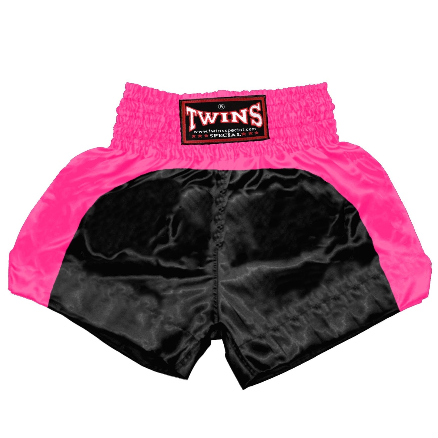 TWINS Muay Thai Shorts - Dual - Bright Colors - Arch - Orange, Yellow, Olive, Light Blue, Pink - Legs - Black