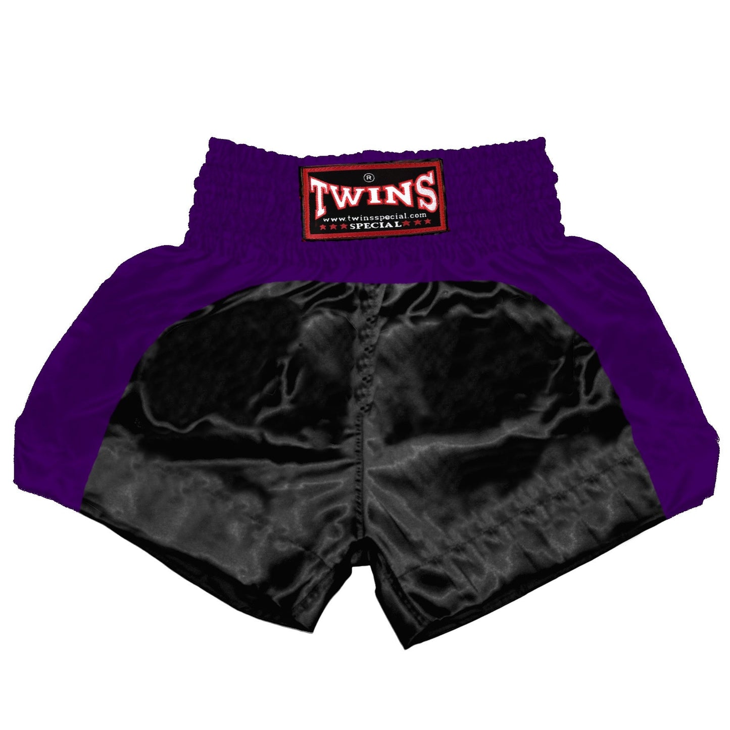 TWINS Muay Thai Shorts - Dual - Dark Colors - Arch - Maroon, Dark Brown, Green, Navy Blue, Purple - Legs - Black