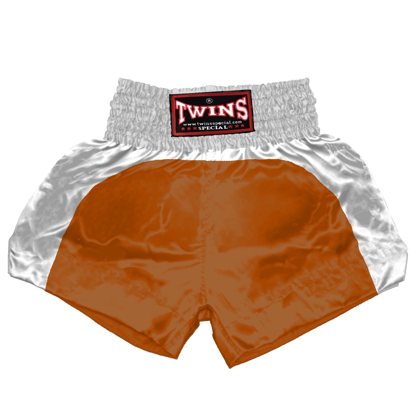 TWINS Muay Thai Shorts - Dual - Bold Colors - Arch - White - Legs - Red, Brown, Green, Blue, Lavender