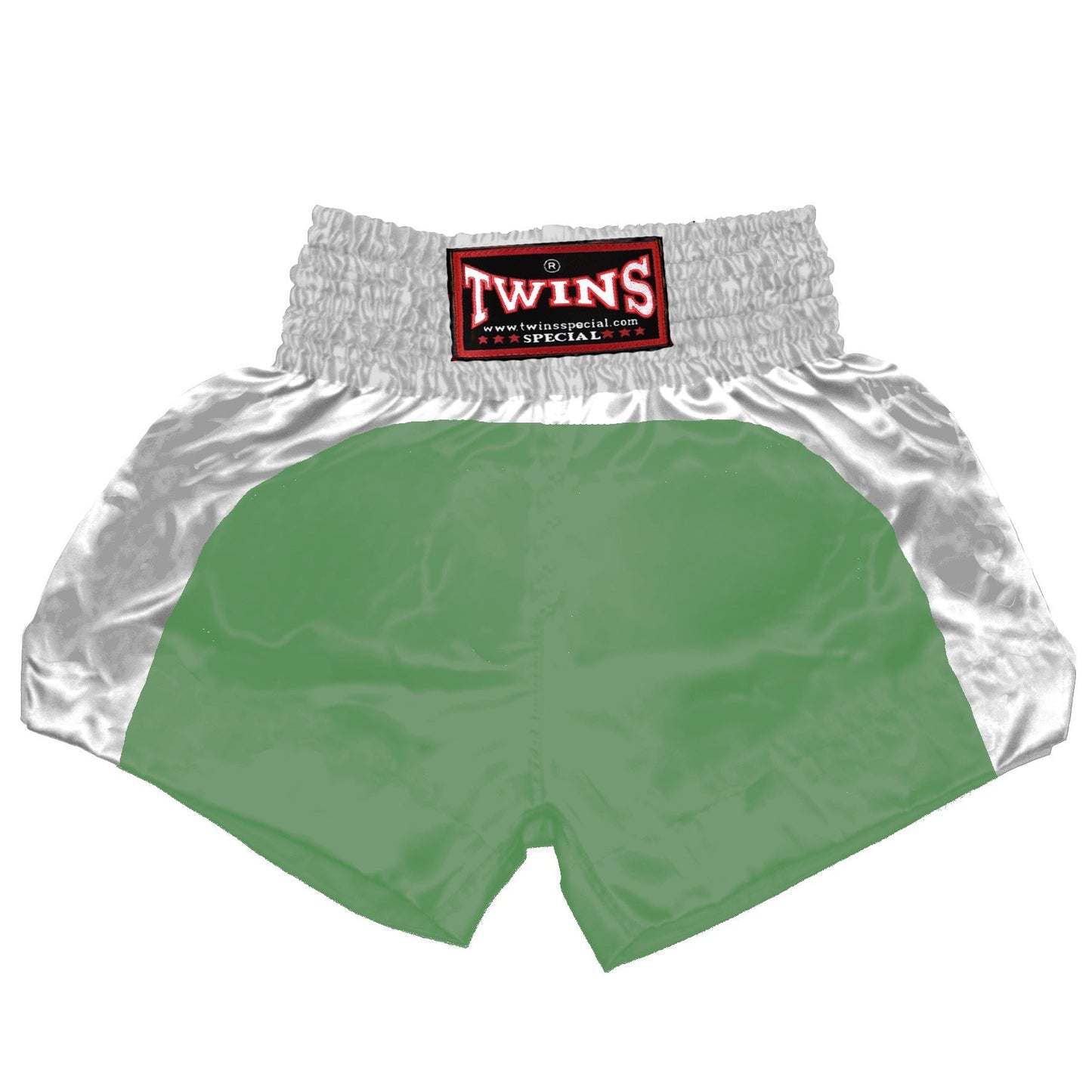 TWINS Muay Thai Shorts - Dual - Bright Colors - Arch - White - Legs - Orange, Yellow, Olive, Light Blue, Pink