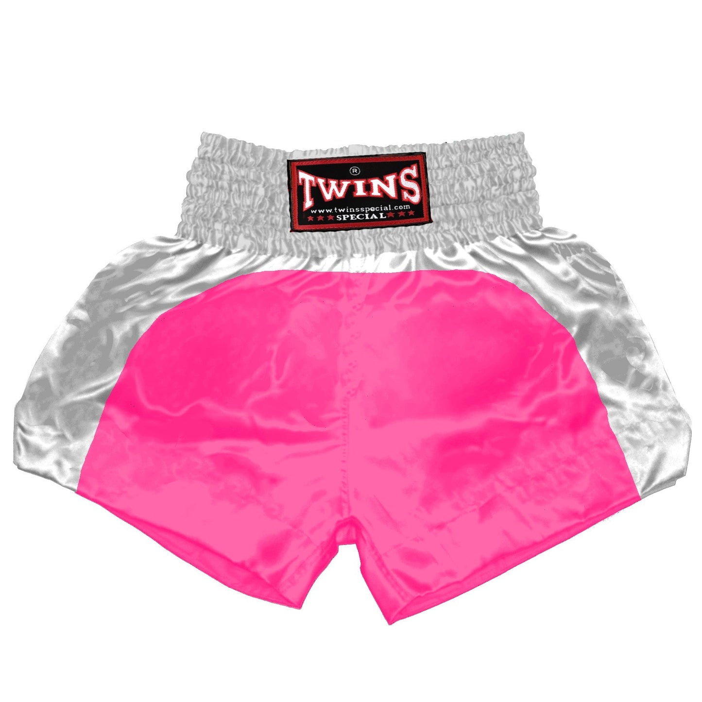 TWINS Muay Thai Shorts - Dual - Bright Colors - Arch - White - Legs - Orange, Yellow, Olive, Light Blue, Pink