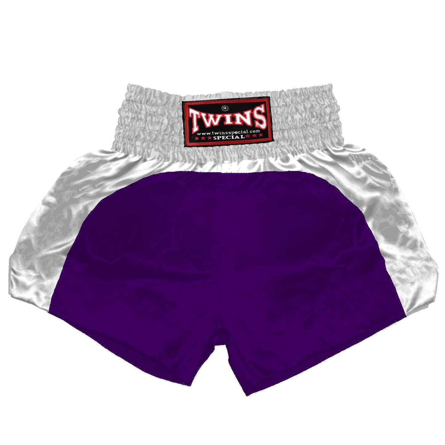 TWINS Muay Thai Shorts - Dual - Dark Colors - Arch - White - Legs - Maroon, Dark Brown, Green, Navy Blue, Purple