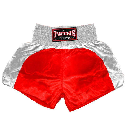 TWINS Muay Thai Shorts - Dual - Bold Colors - Arch - White - Legs - Red, Brown, Green, Blue, Lavender