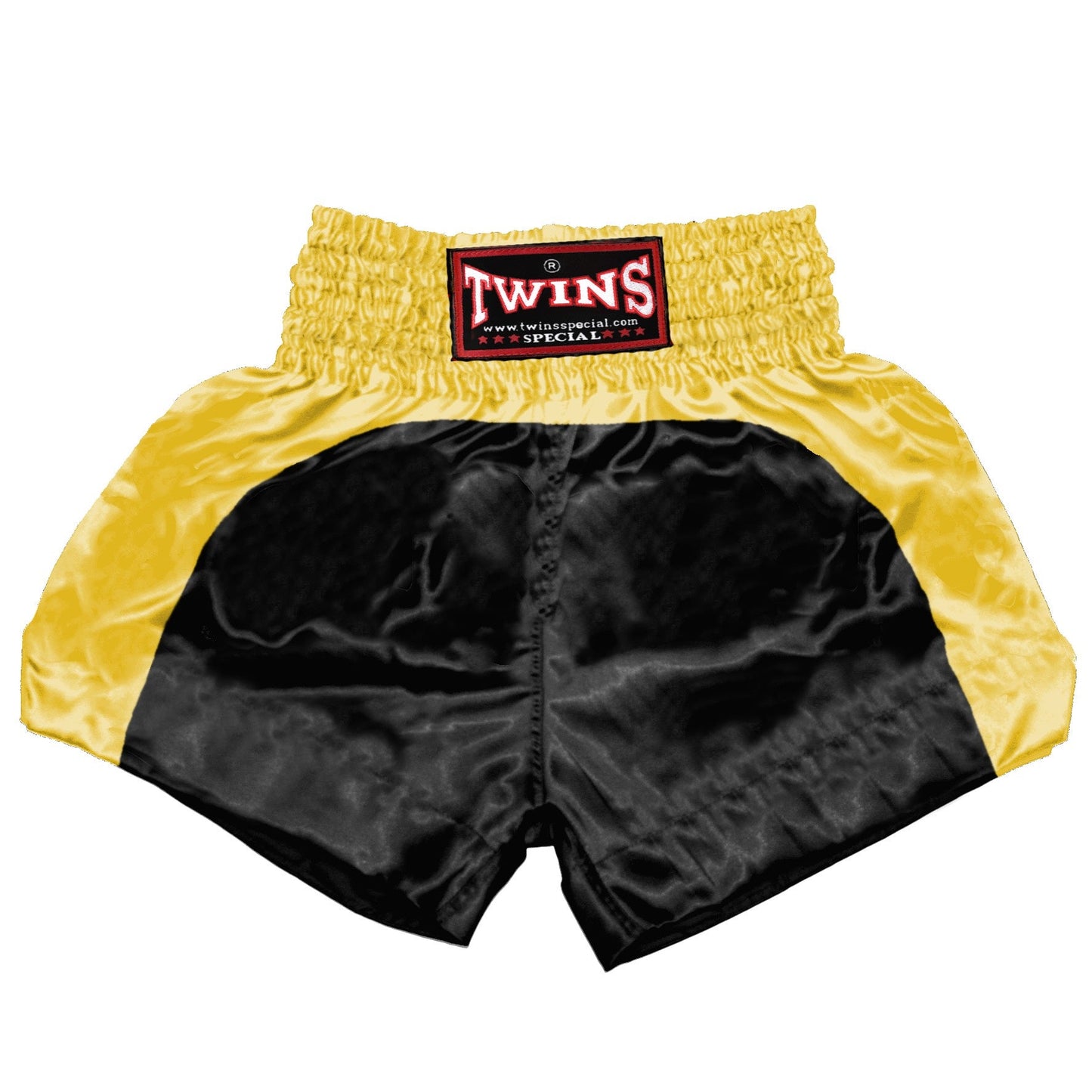 TWINS Muay Thai Shorts - Dual - Bright Colors - Arch - Orange, Yellow, Olive, Light Blue, Pink - Legs - Black