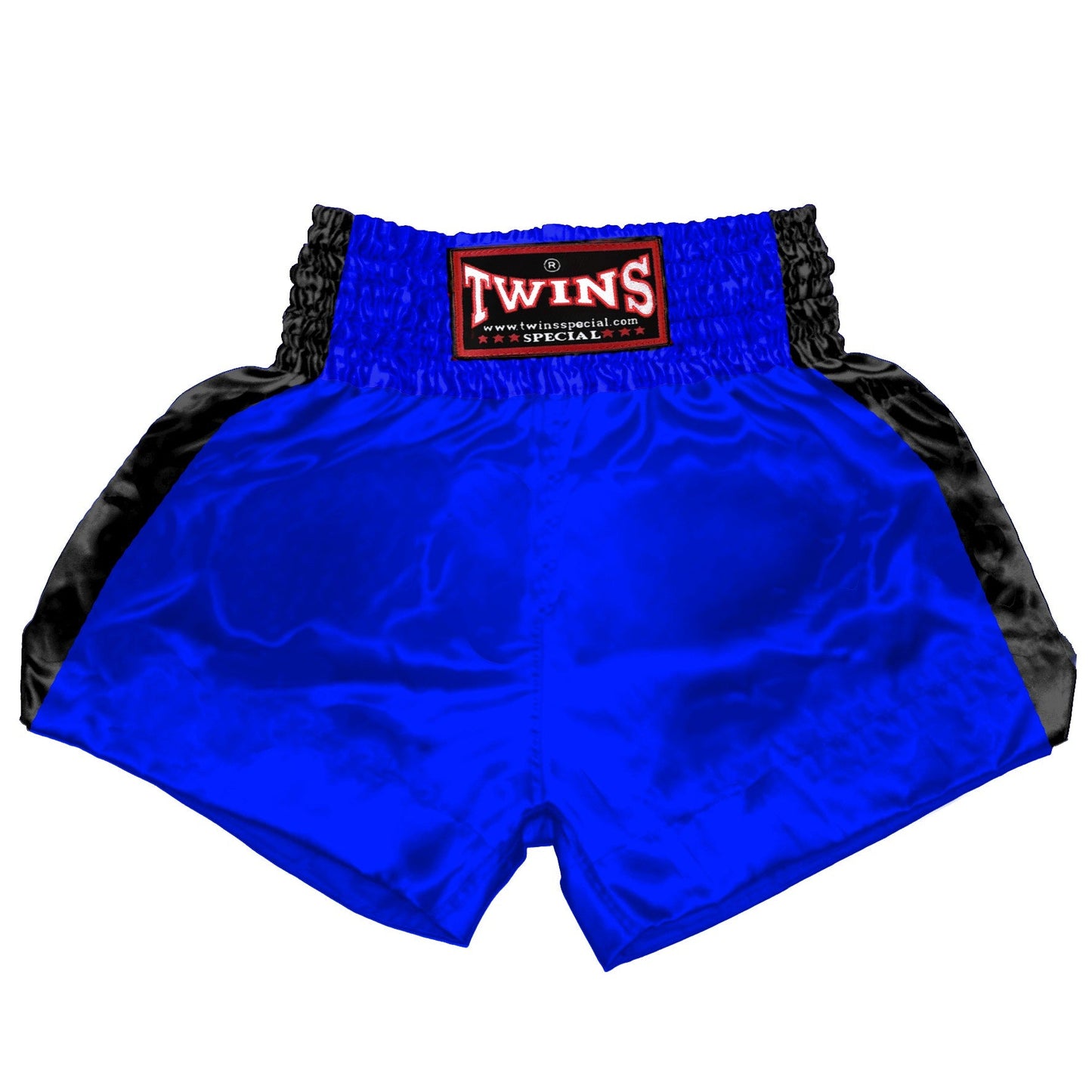 TWINS Muay Thai Shorts - Dual - Bold Colors - Sidebands - Black - Legs - Red, Brown, Green, Blue, Lavender