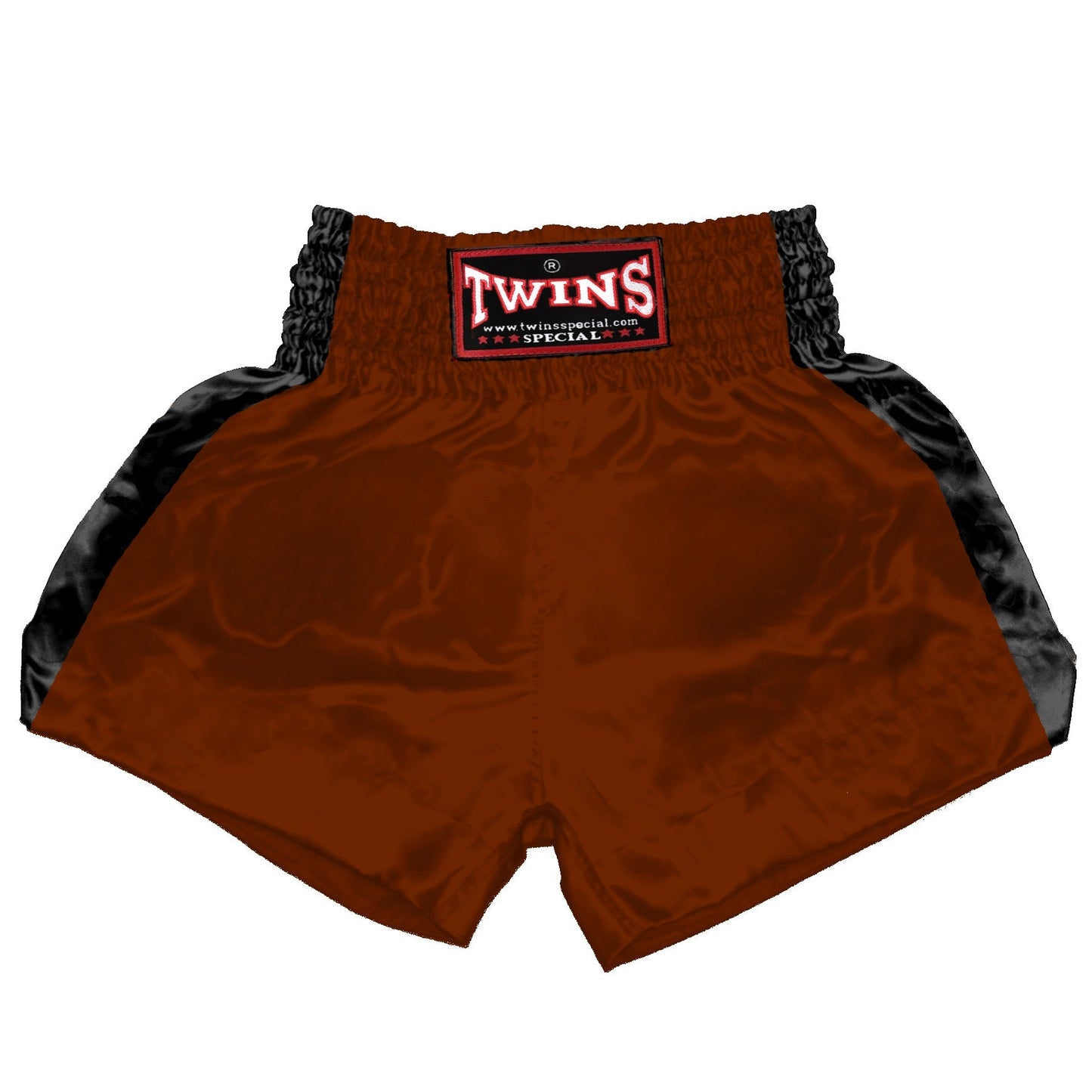 TWINS Muay Thai Shorts - Dual - Dark Colors - Sidebands - Black - Legs - Maroon, Dark Brown, Green, Navy Blue, Purple