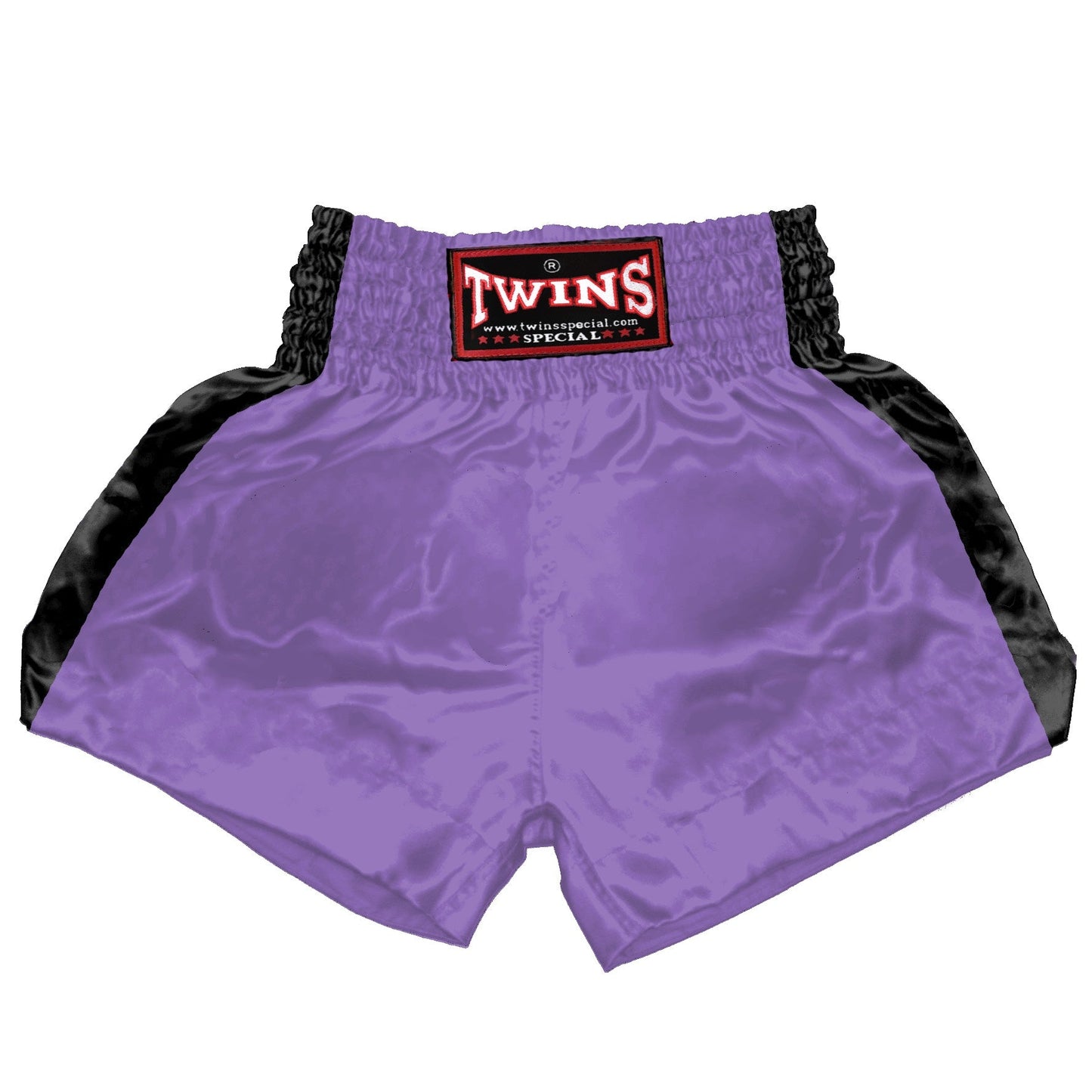 TWINS Muay Thai Shorts - Dual - Bold Colors - Sidebands - Black - Legs - Red, Brown, Green, Blue, Lavender