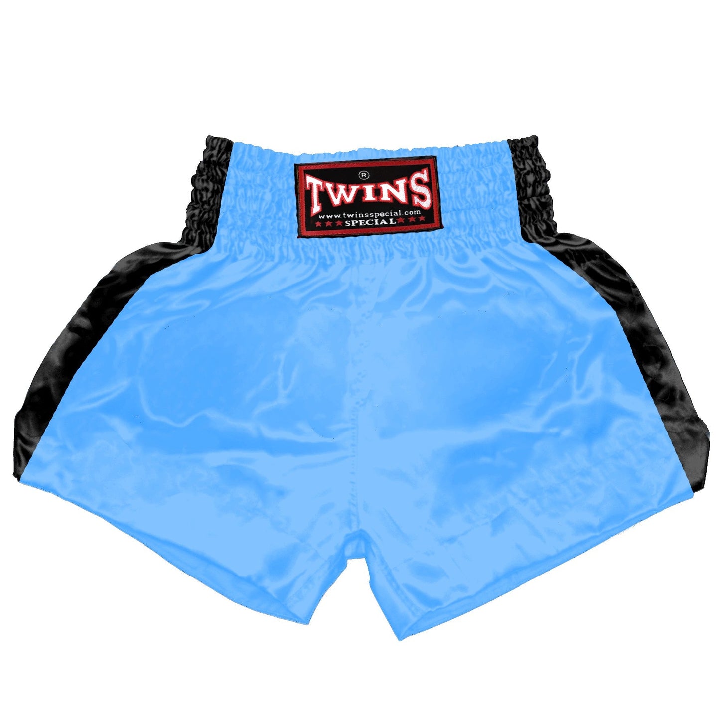 TWINS Muay Thai Shorts - Dual - Bright Colors - Sidebands - Black - Legs - Orange, Yellow, Olive, Light Blue, Pink