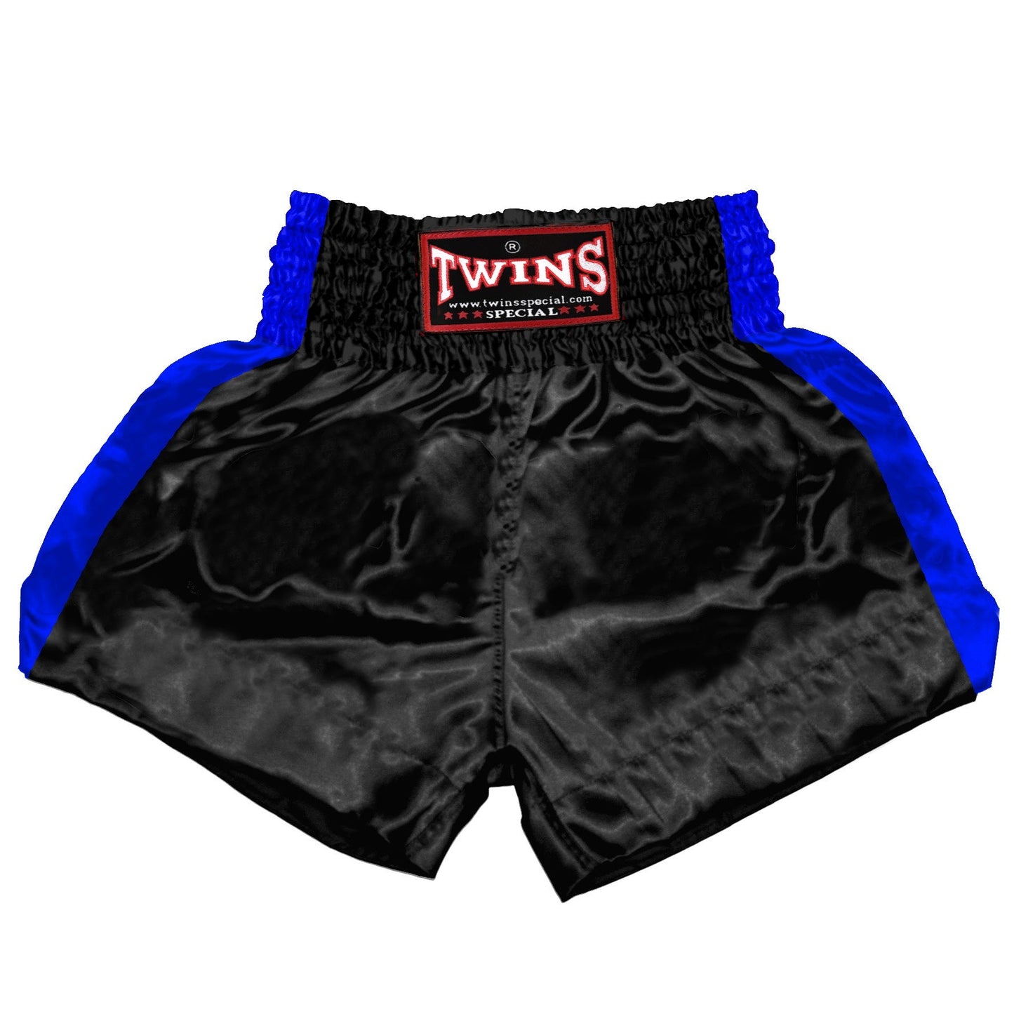 TWINS Muay Thai Shorts - Dual - Bold Colors - Sidebands - Red, Brown, Green, Blue, Lavender - Legs - Black