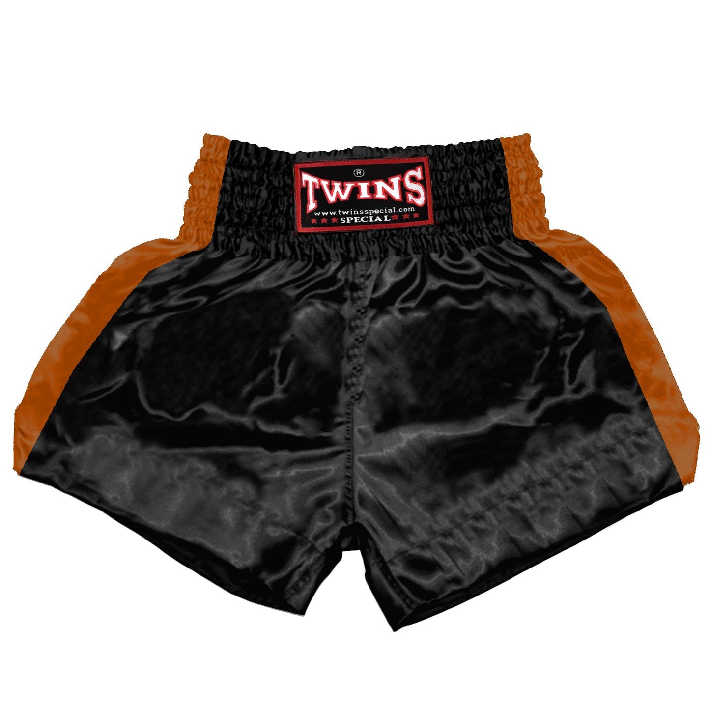 TWINS Muay Thai Shorts - Dual - Bold Colors - Sidebands - Red, Brown, Green, Blue, Lavender - Legs - Black