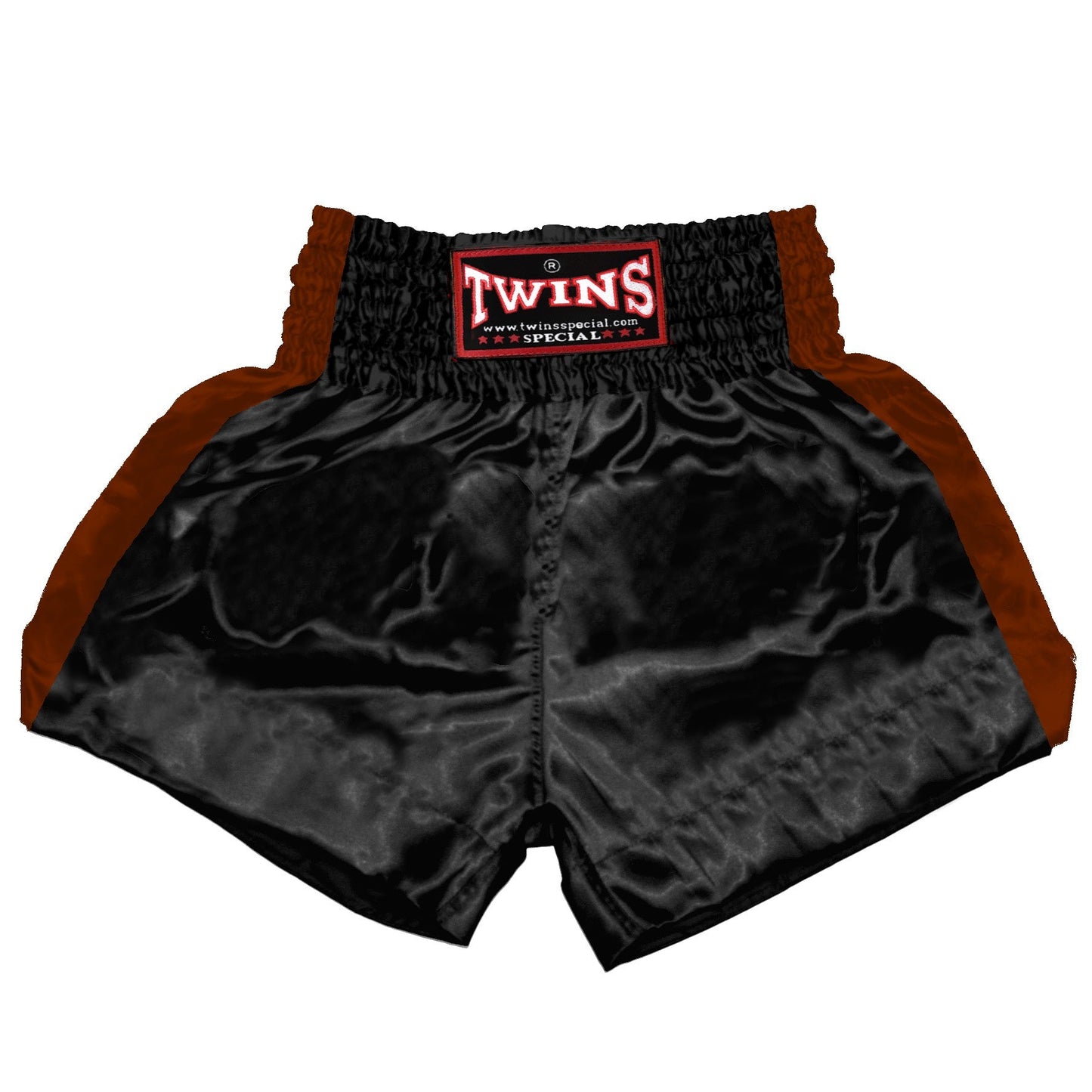 TWINS Muay Thai Shorts - Dual - Dark Colors - Sidebands - Maroon, Dark Brown, Green, Navy Blue, Purple - Legs - Black