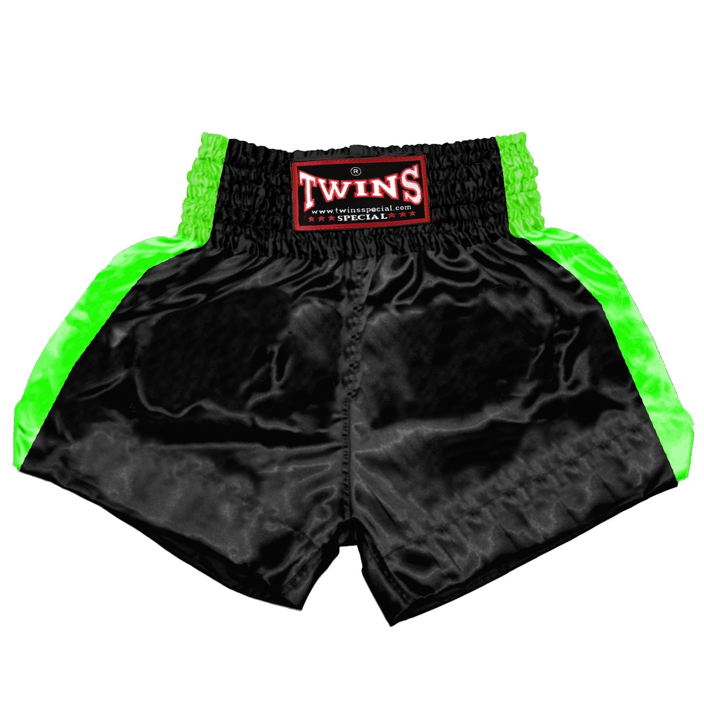 TWINS Muay Thai Shorts - Dual - Bold Colors - Sidebands - Red, Brown, Green, Blue, Lavender - Legs - Black