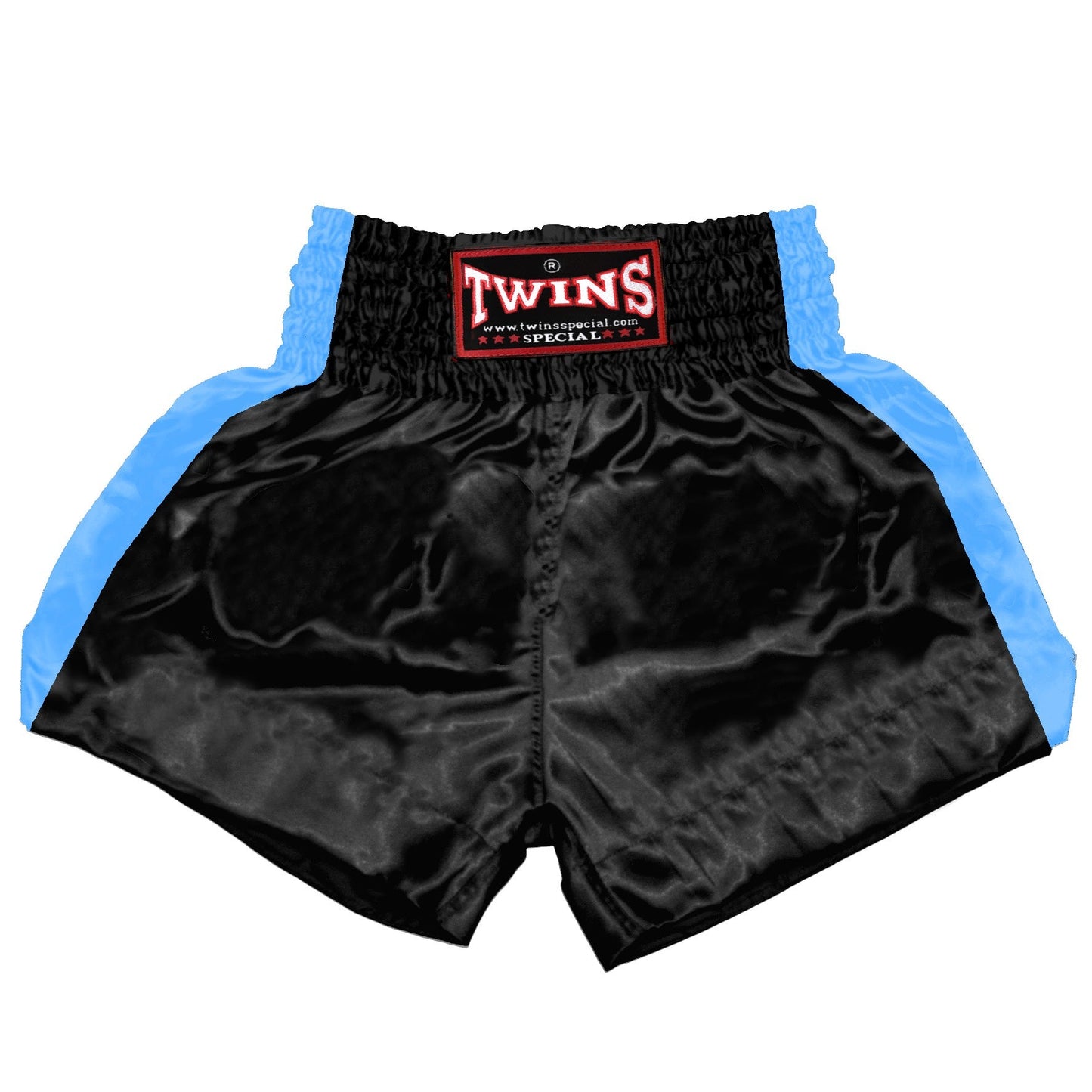 TWINS Muay Thai Shorts - Dual - Bright Colors - Sidebands - Orange, Yellow, Olive, Light Blue, Pink - Legs - Black