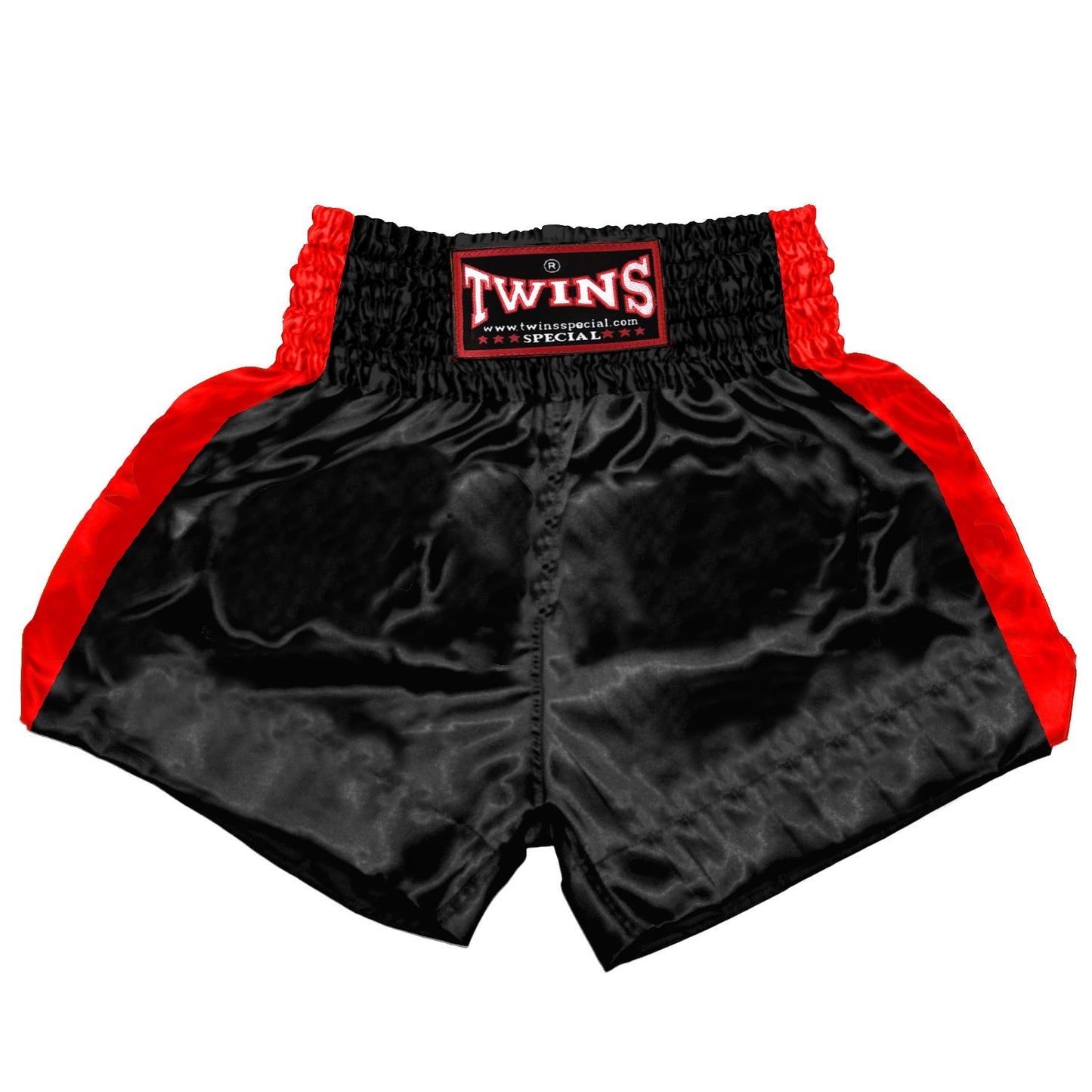 TWINS Muay Thai Shorts - Dual - Bold Colors - Sidebands - Red, Brown, Green, Blue, Lavender - Legs - Black