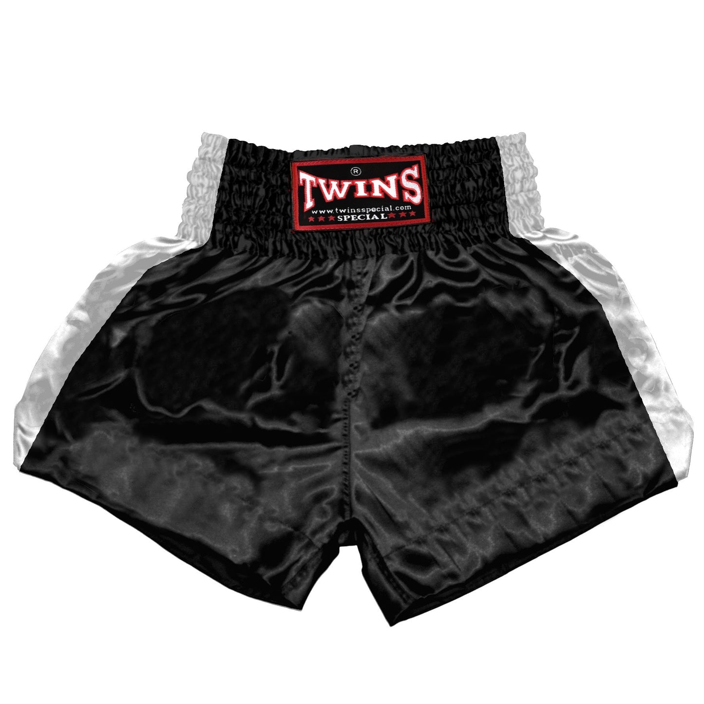 TWINS Muay Thai Shorts - Dual - Classic Tones - Sidebands - Grey, White, Gold, Silver - Legs - Black