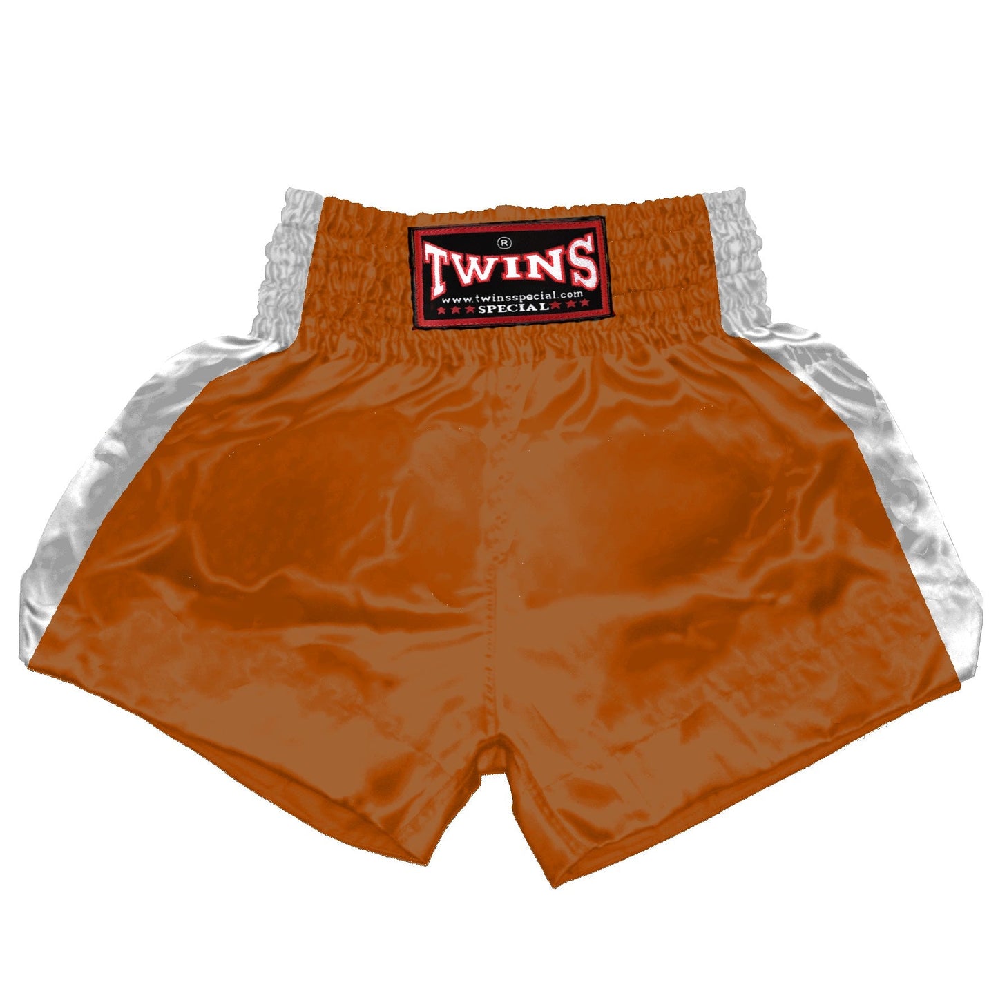 TWINS Muay Thai Shorts - Dual - Bold Colors - Sidebands - White - Legs - Red, Brown, Green, Blue, Lavender