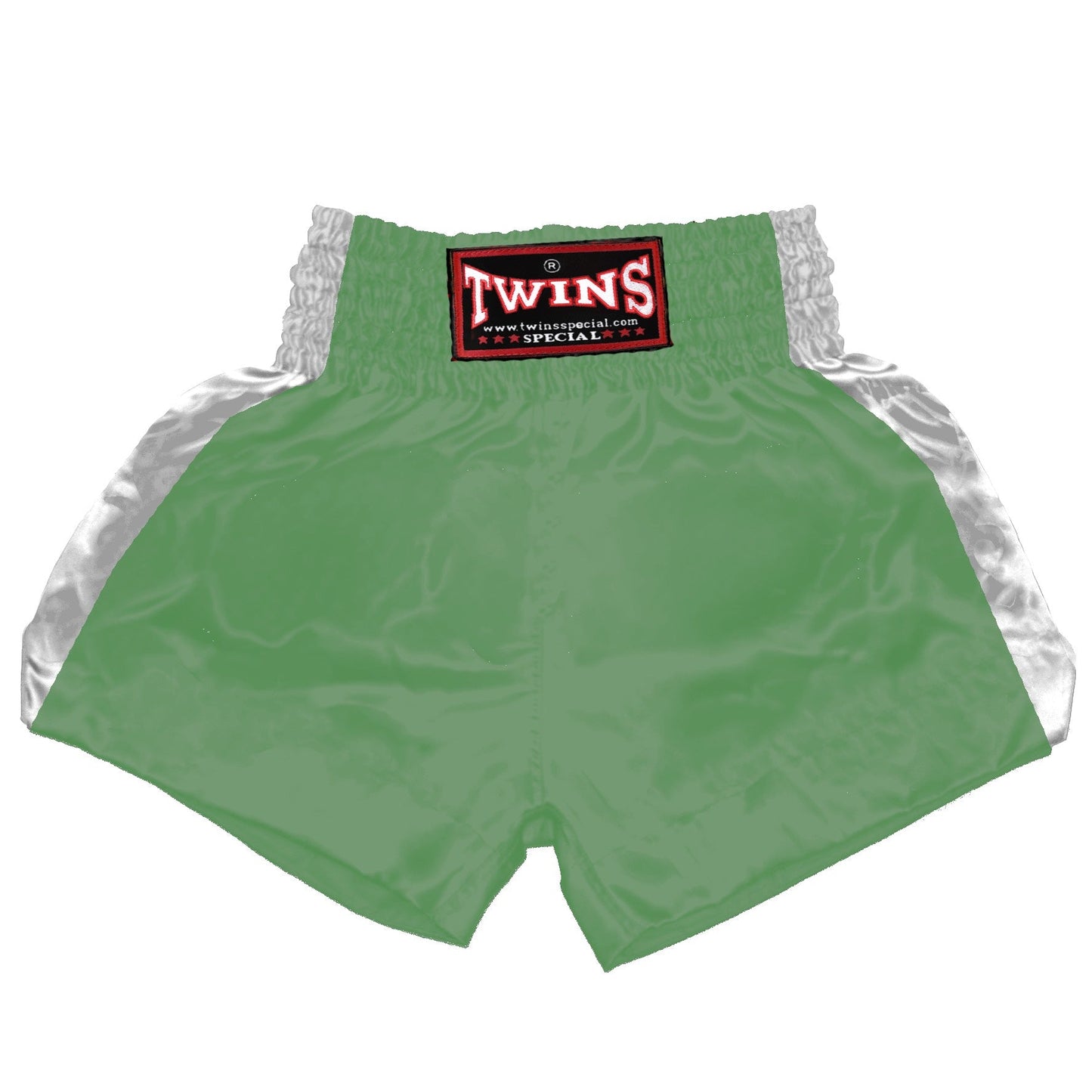 TWINS Muay Thai Shorts - Dual - Bright Colors - Sidebands - White - Legs - Orange, Yellow, Olive, Light Blue, Pink