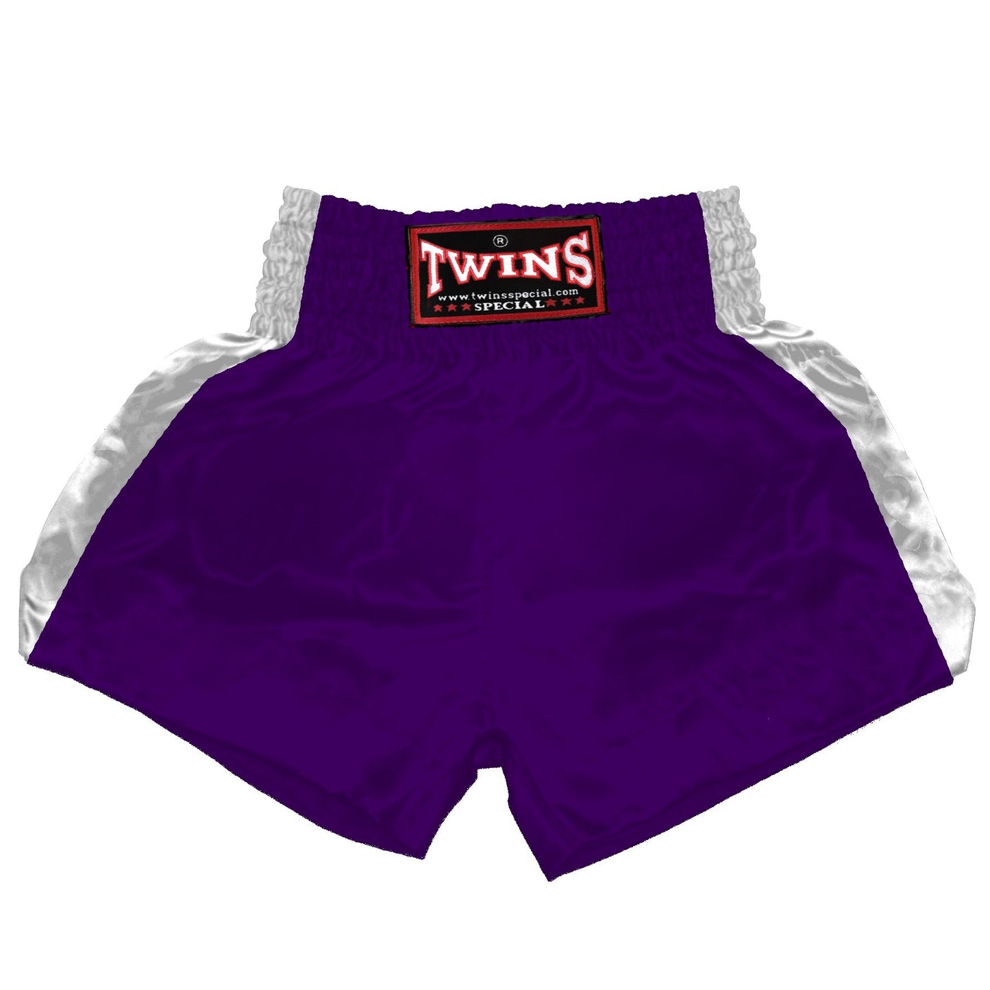 TWINS Muay Thai Shorts - Dual - Dark Colors - Sidebands - White - Legs - Maroon, Dark Brown, Green, Navy Blue, Purple