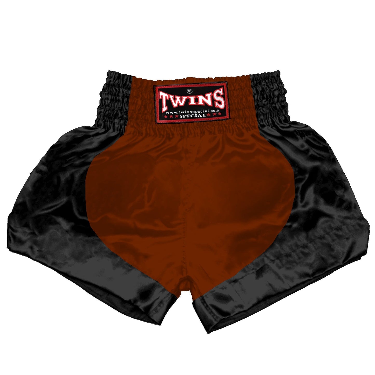 TWINS Muay Thai Shorts - Dual - Dark Colors - Parabola - Black - Legs - Maroon, Dark Brown, Green, Navy Blue, Purple