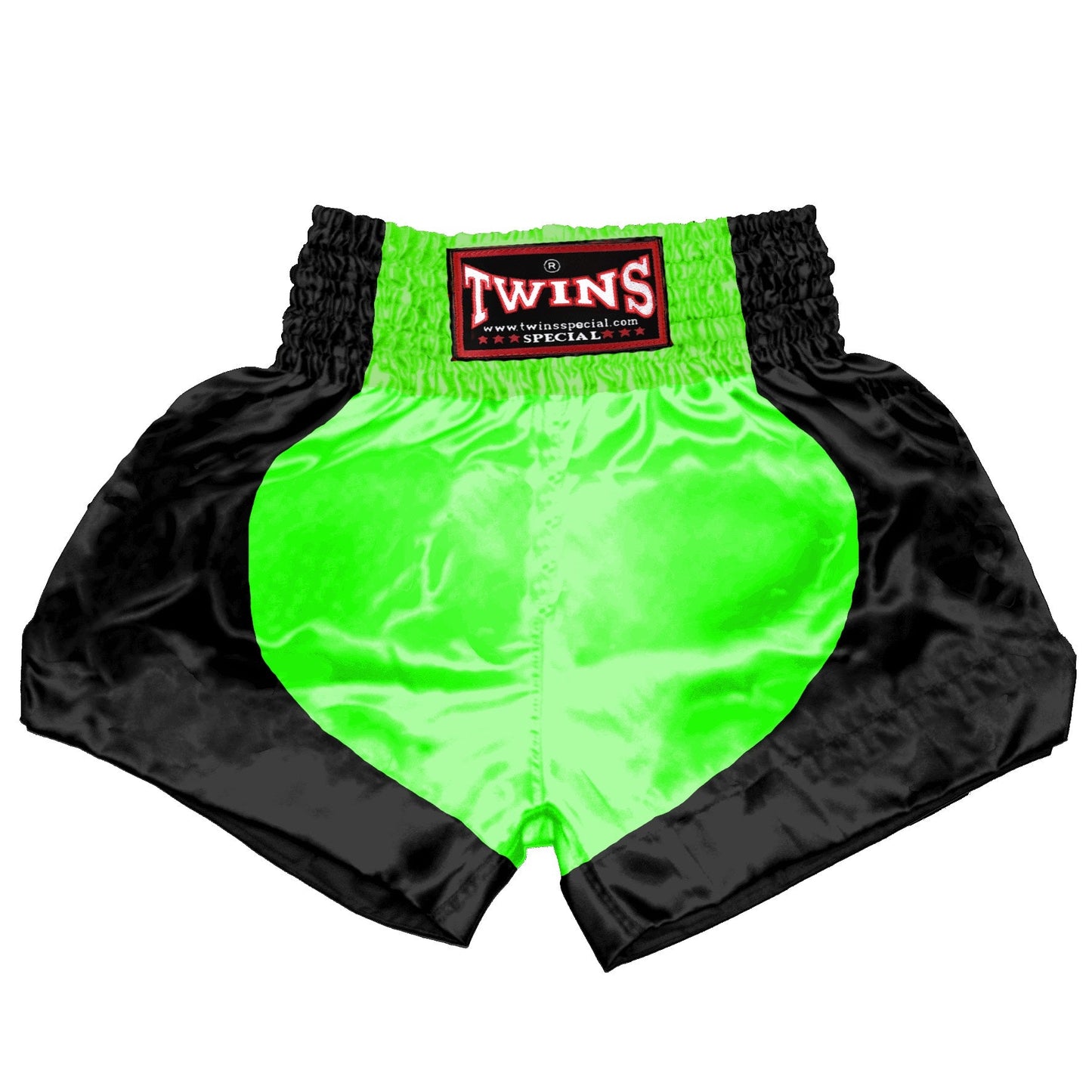 TWINS Muay Thai Shorts - Dual - Bold Colors - Parabola - Black - Legs - Red, Brown, Green, Blue, Lavender