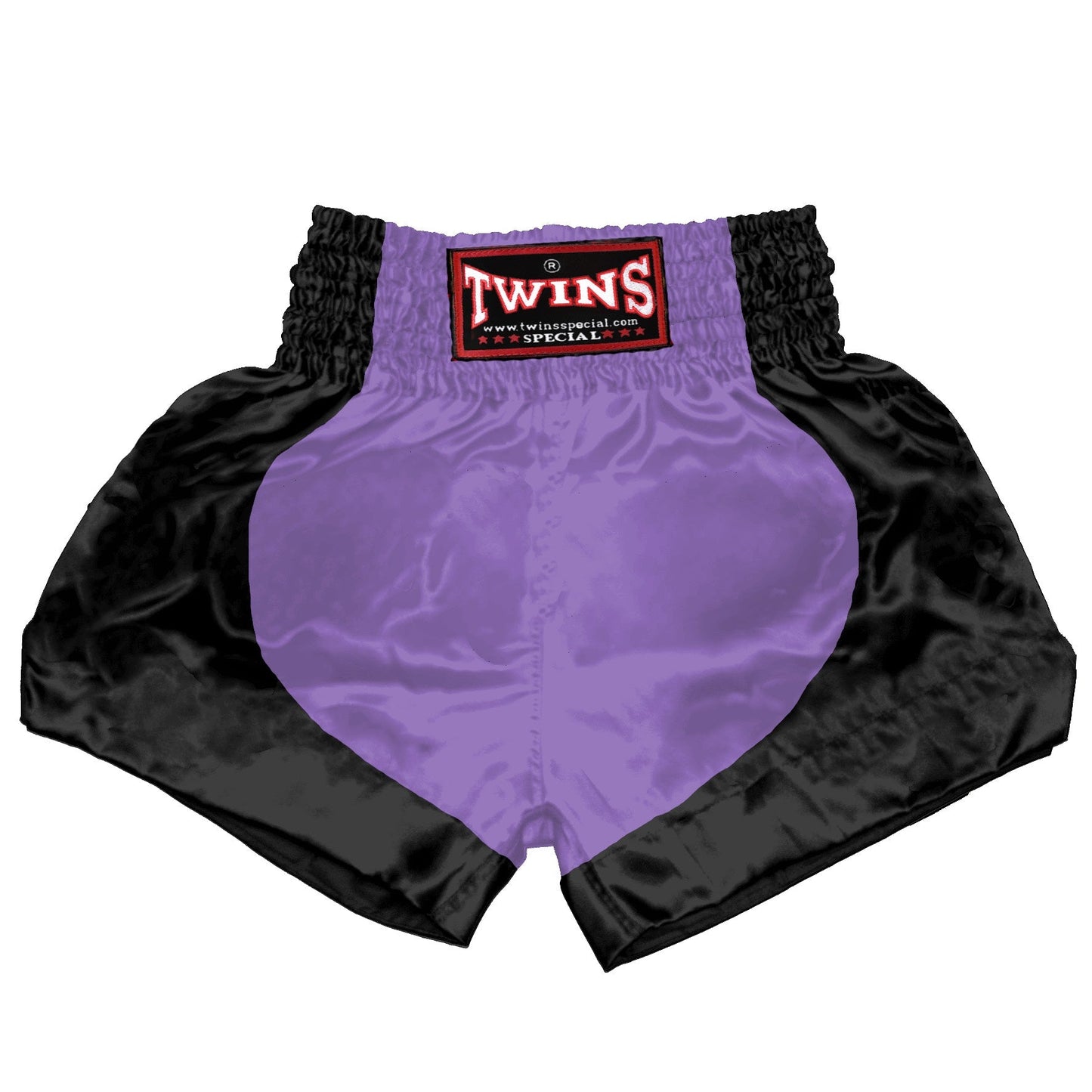 TWINS Muay Thai Shorts - Dual - Bold Colors - Parabola - Black - Legs - Red, Brown, Green, Blue, Lavender