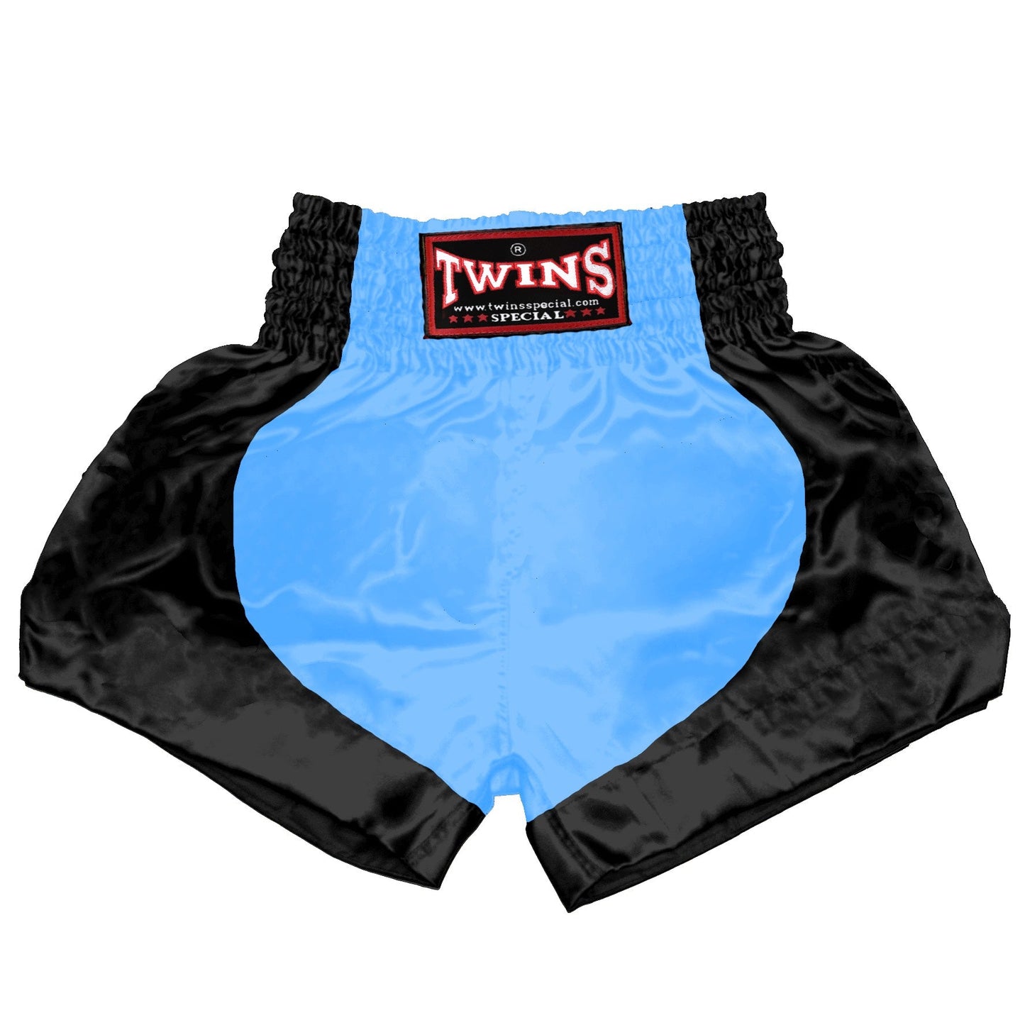 TWINS Muay Thai Shorts - Dual - Bright Colors - Parabola - Black - Legs - Orange, Yellow, Olive, Light Blue, Pink