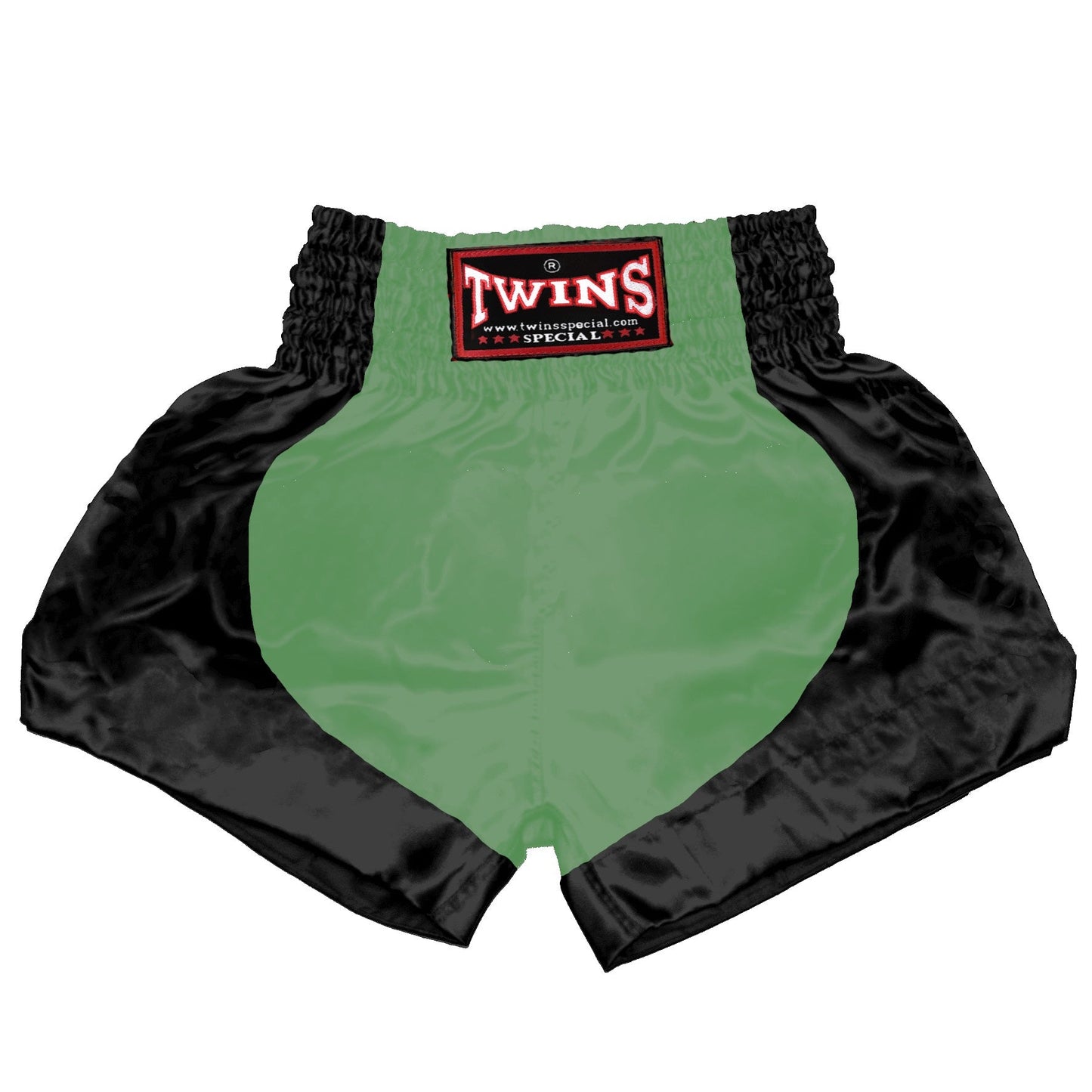 TWINS Muay Thai Shorts - Dual - Bright Colors - Parabola - Black - Legs - Orange, Yellow, Olive, Light Blue, Pink