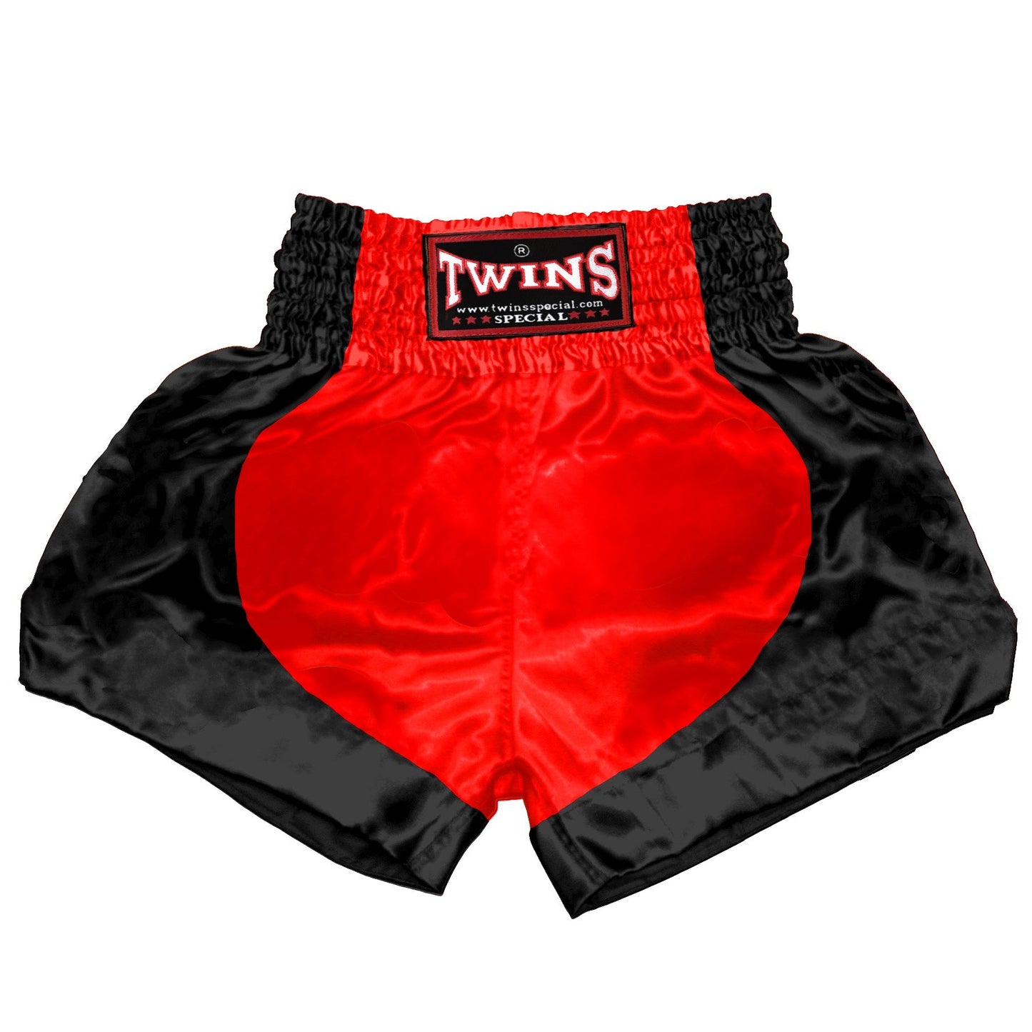 TWINS Muay Thai Shorts - Dual - Bold Colors - Parabola - Black - Legs - Red, Brown, Green, Blue, Lavender